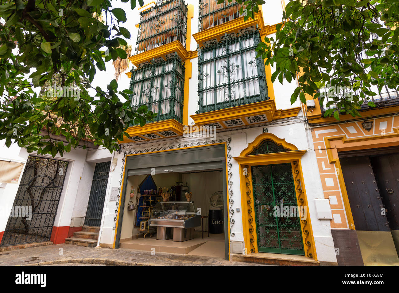 Traditional House, Seville Stock Photo Alamy