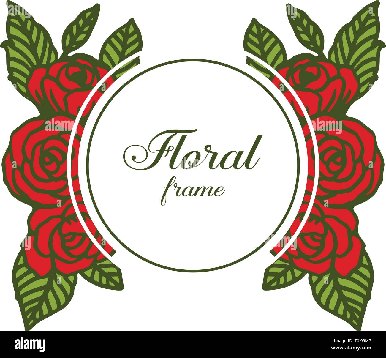 Vector illustration vintage card design with rose floral frames blooms ...