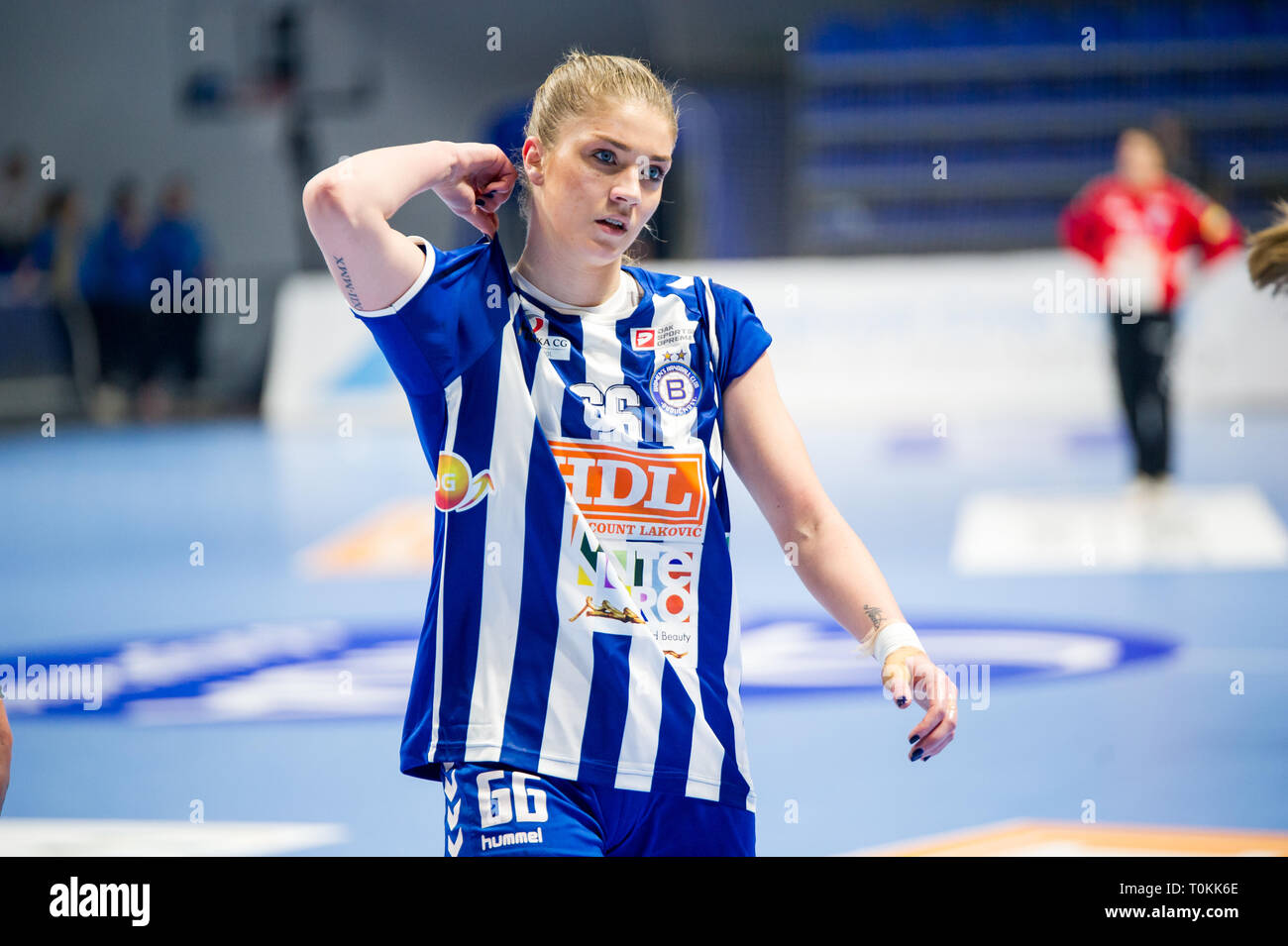Ema Ramusovic on match against Odense HC, Women handball Champions League Stock Photo