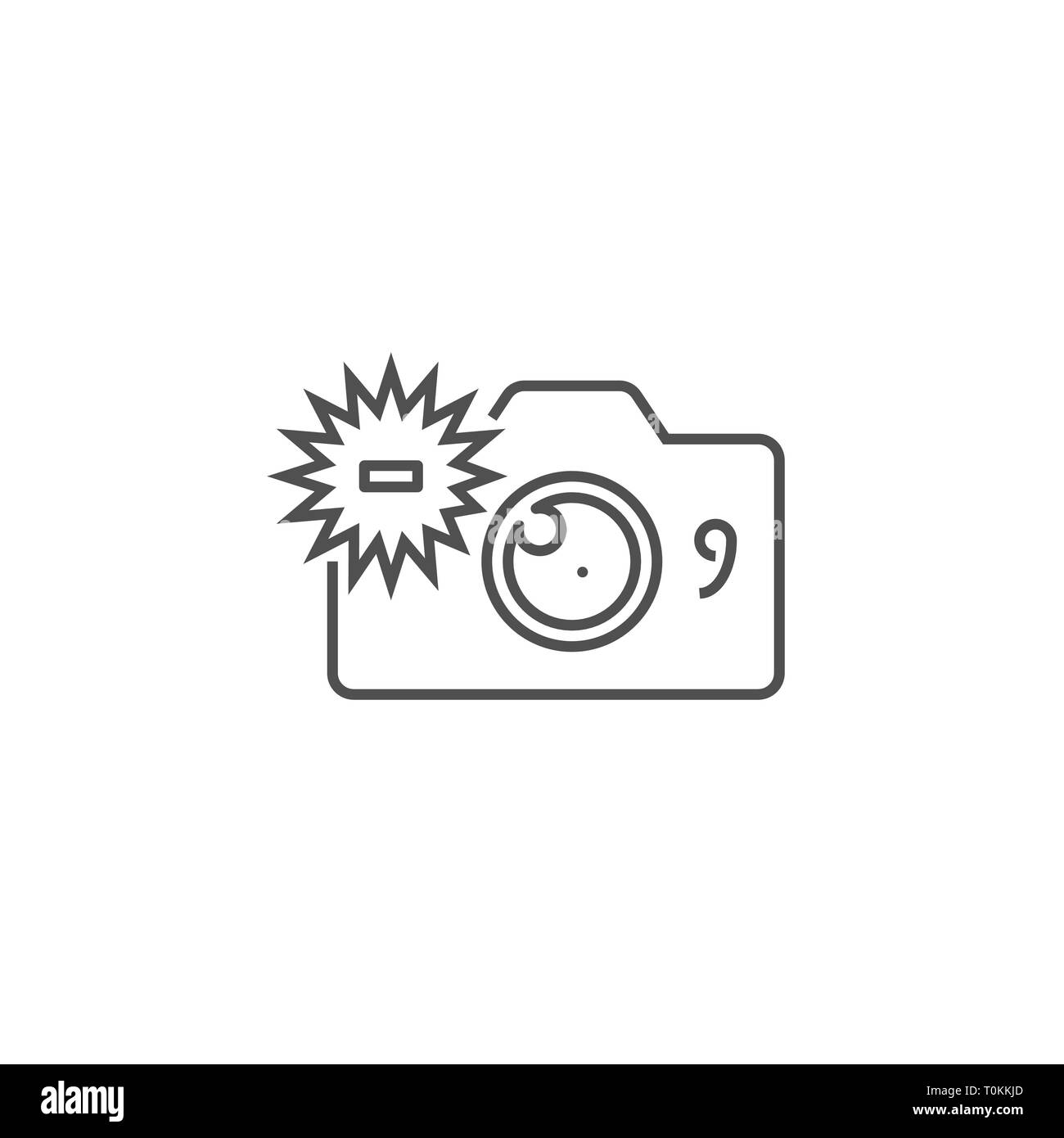 Camera Icon. Camera Related Vector Line Icon. Isolated on White Background.  Editable Stroke Stock Vector Image & Art - Alamy