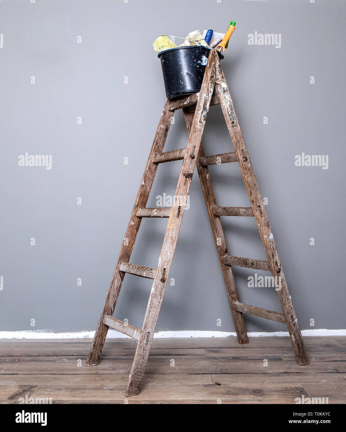 Interior Remodeling And Painting Painting Tools Stock Photo