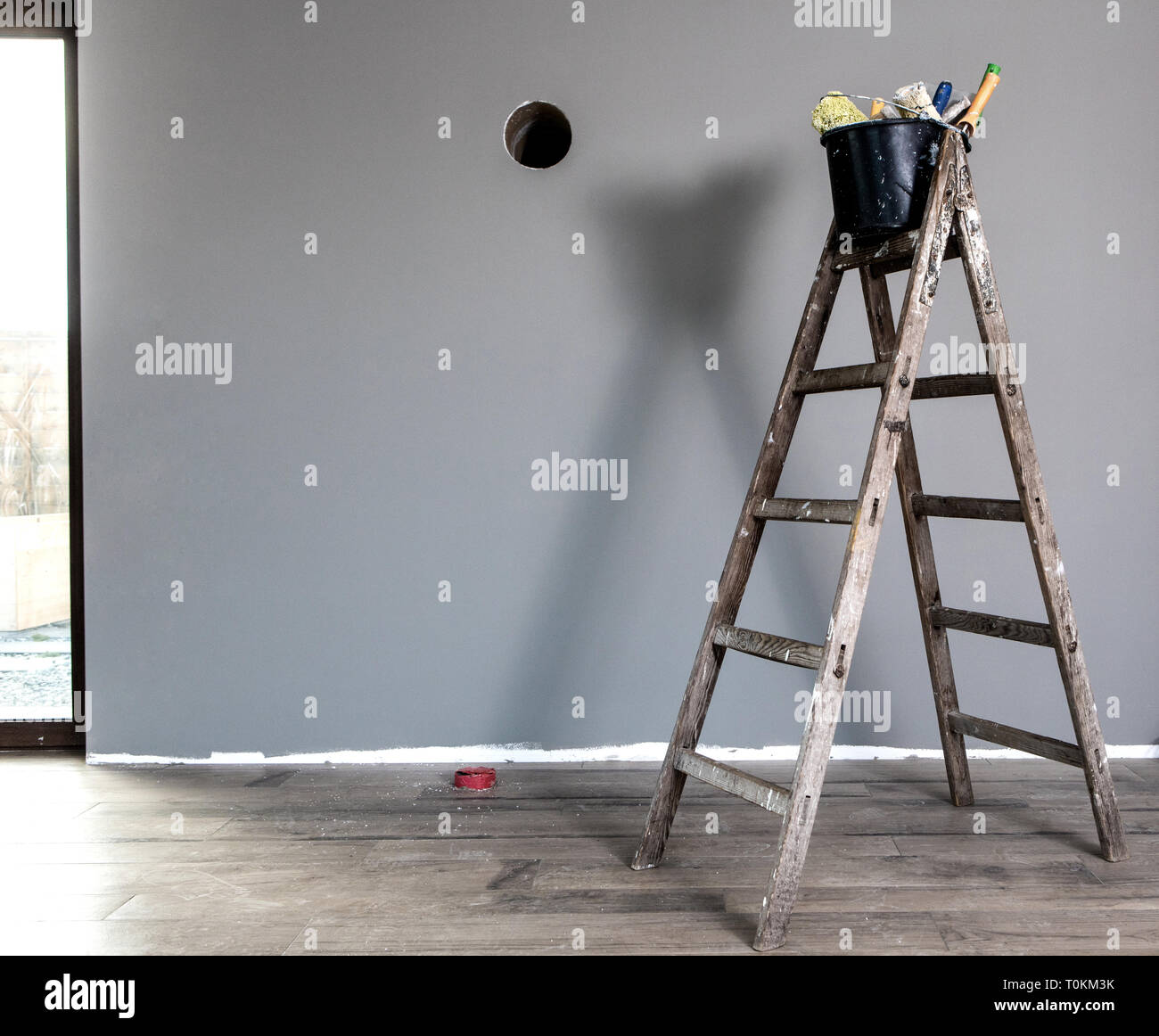 Interior Remodeling And Painting Painting Tools Stock Photo