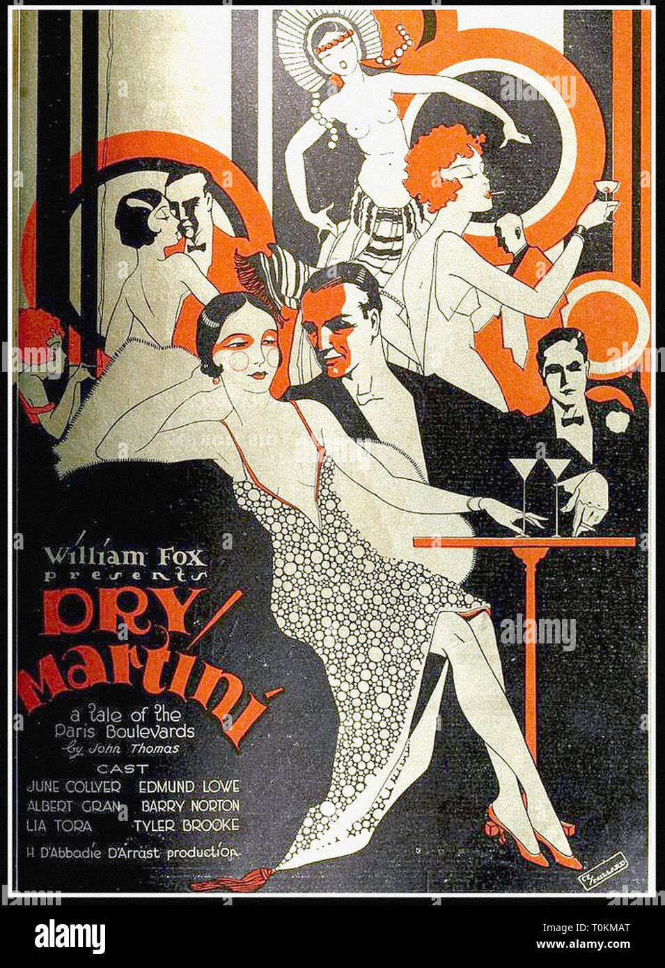 Dry Martini 1928 Vintage precode silent movie poster Stock Photo Alamy