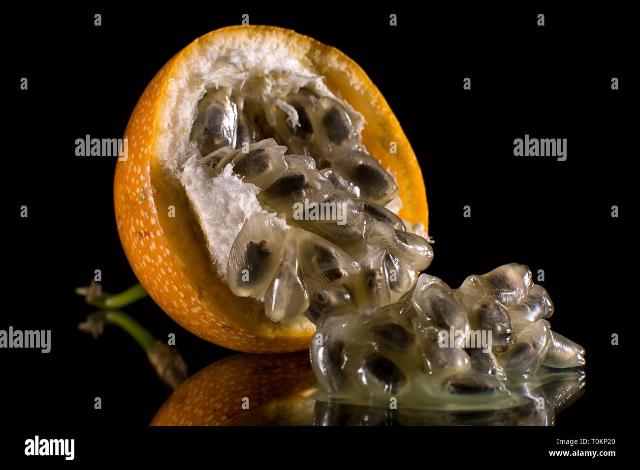 Passion fruit closeup Stock Photo