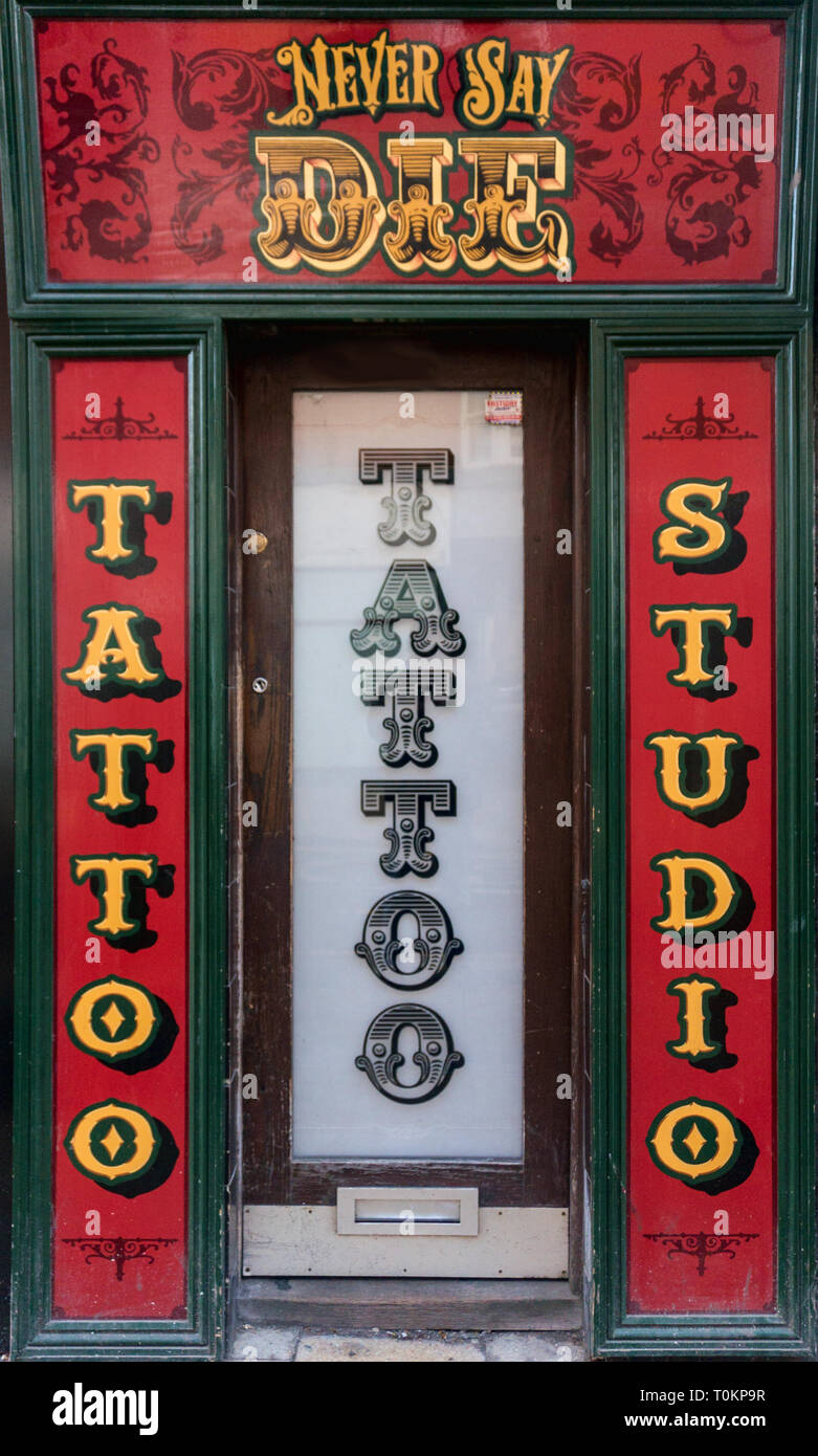Tattoo studio Stock Photo