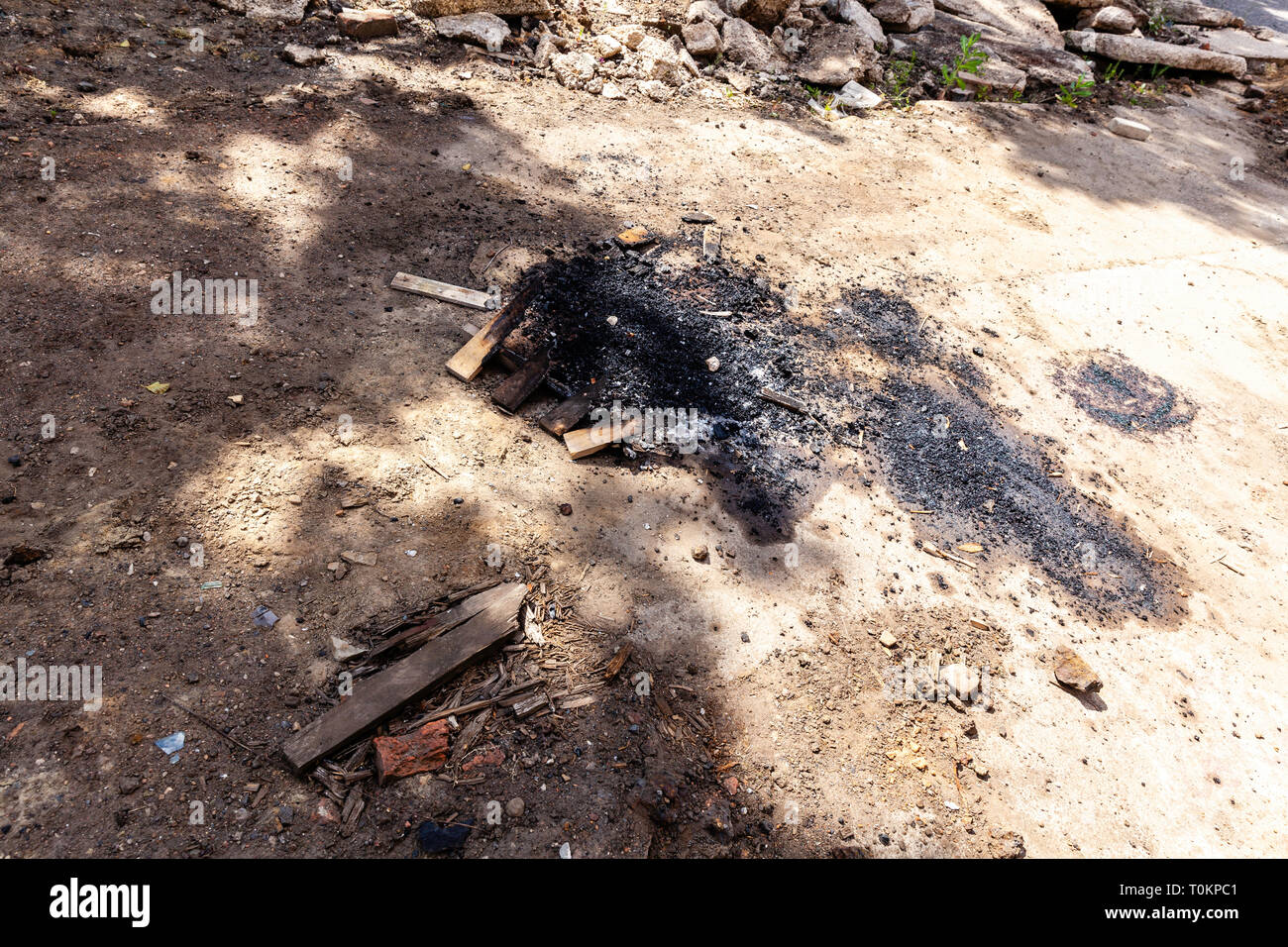 After the fire there will be ash. Stock Photo