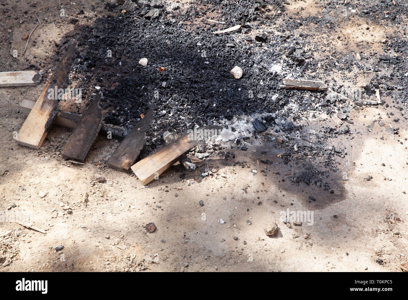 After the fire there will be ash. Stock Photo