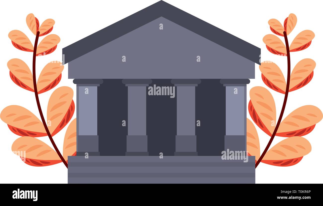bank building icon on white background vector illustration Stock Vector ...