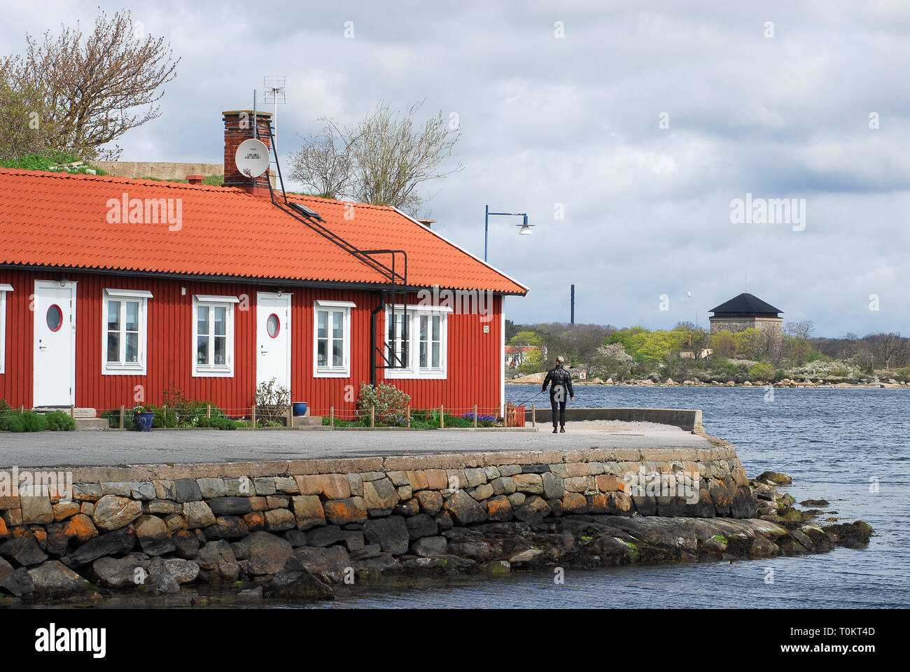 Wooden house by Bastion Kungshall on Stumholmen listed World Heritage by UNESCO in Karlskrona, Blekinge, Sweden. May 2nd 2008 © Wojciech Strozyk / Ala Stock Photo