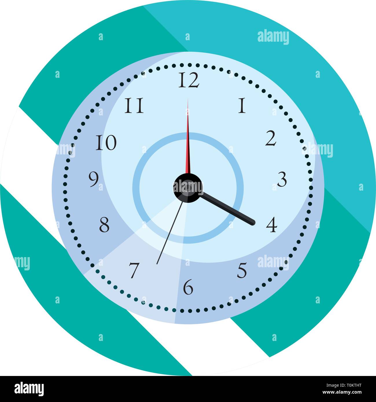 round clock time on white background vector illustration Stock Vector ...
