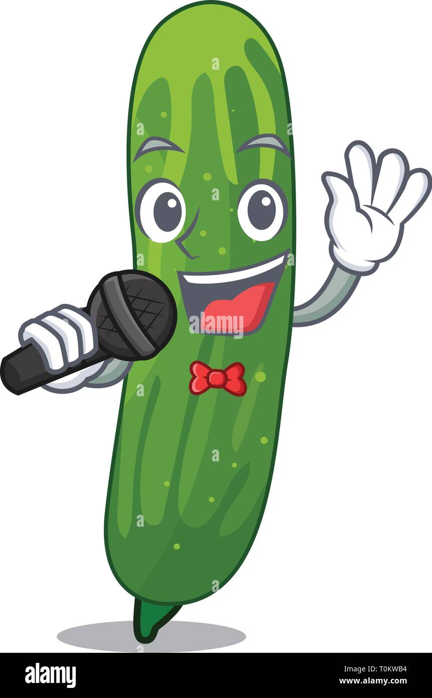 Singing fresh cucumber isolated in the cartoon Stock Vector Image & Art -  Alamy