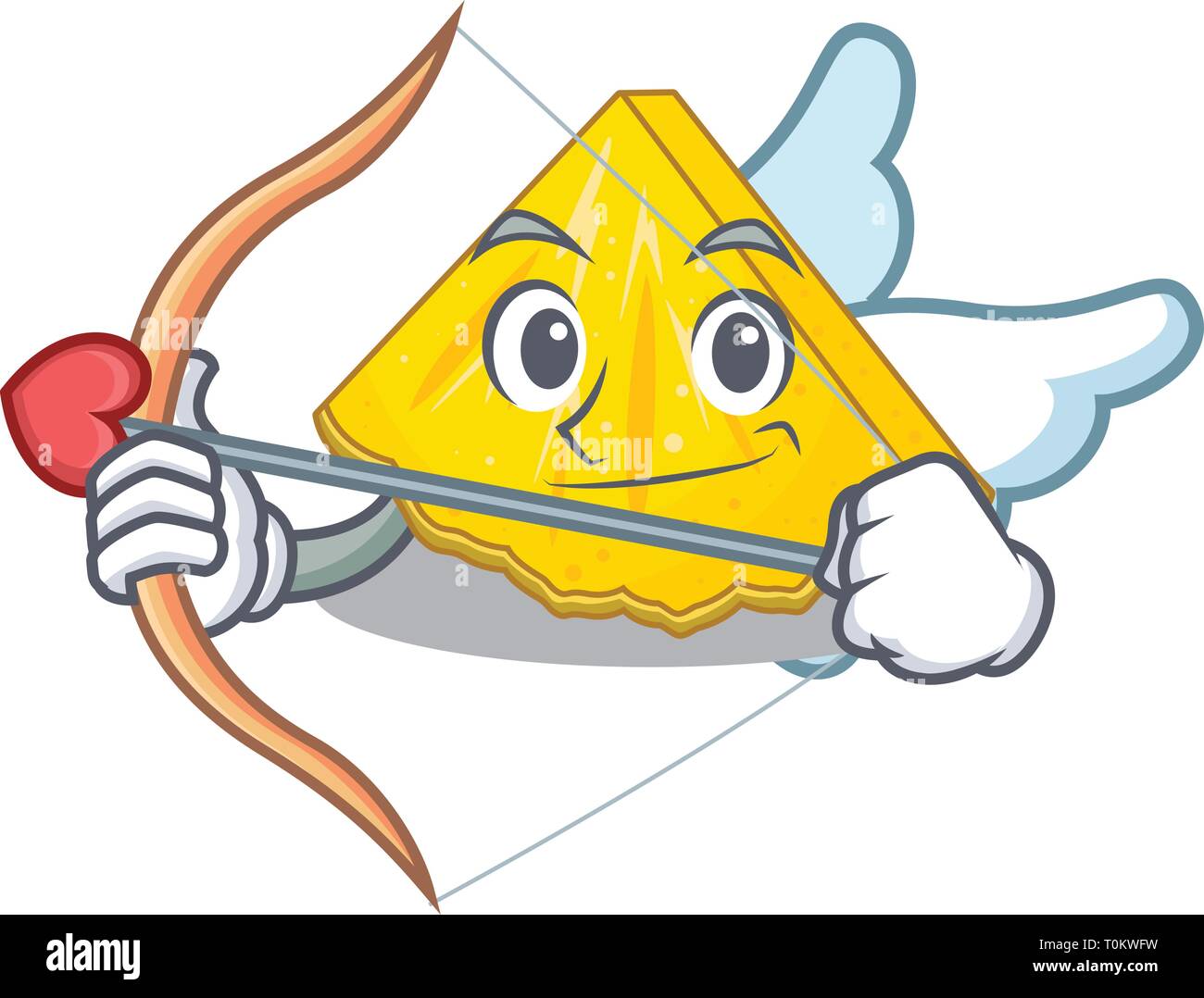 Cupid pineapple slice with in character shape Stock Vector
