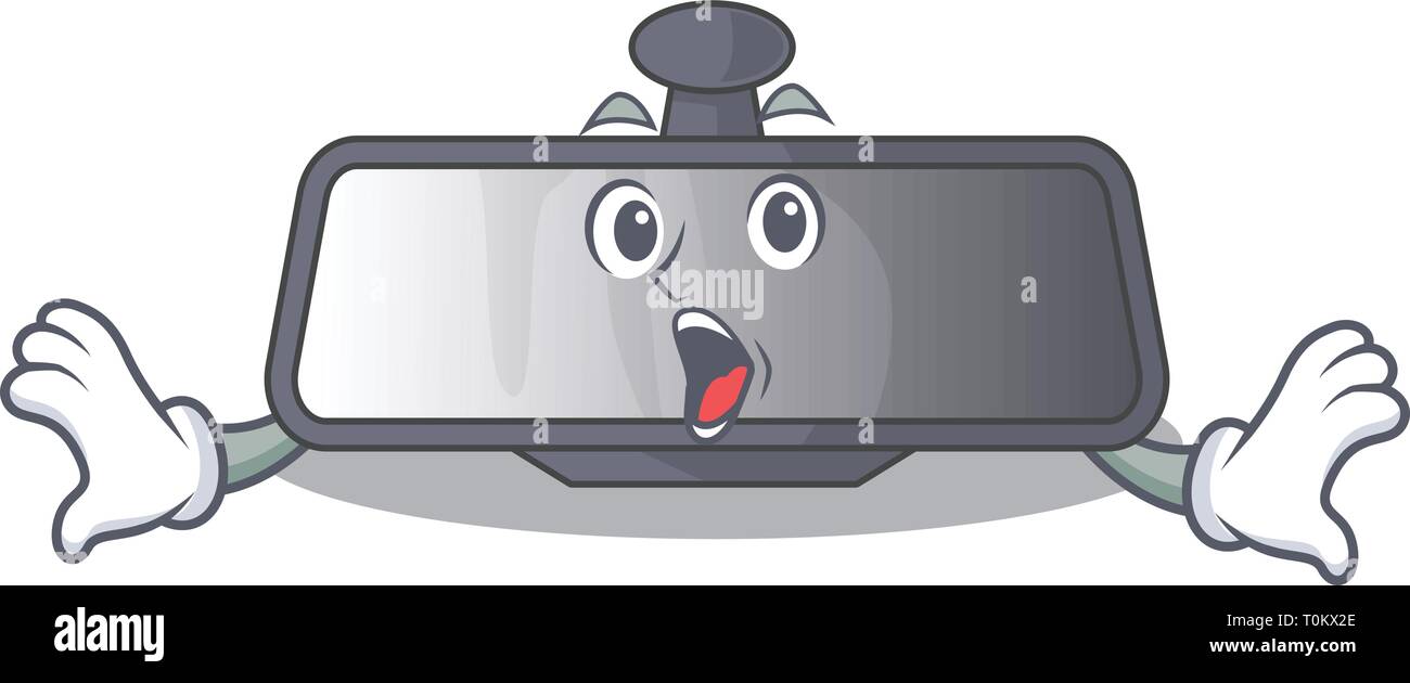 Surprised rear view mirror in cartoon car Stock Vector Image & Art Alamy
