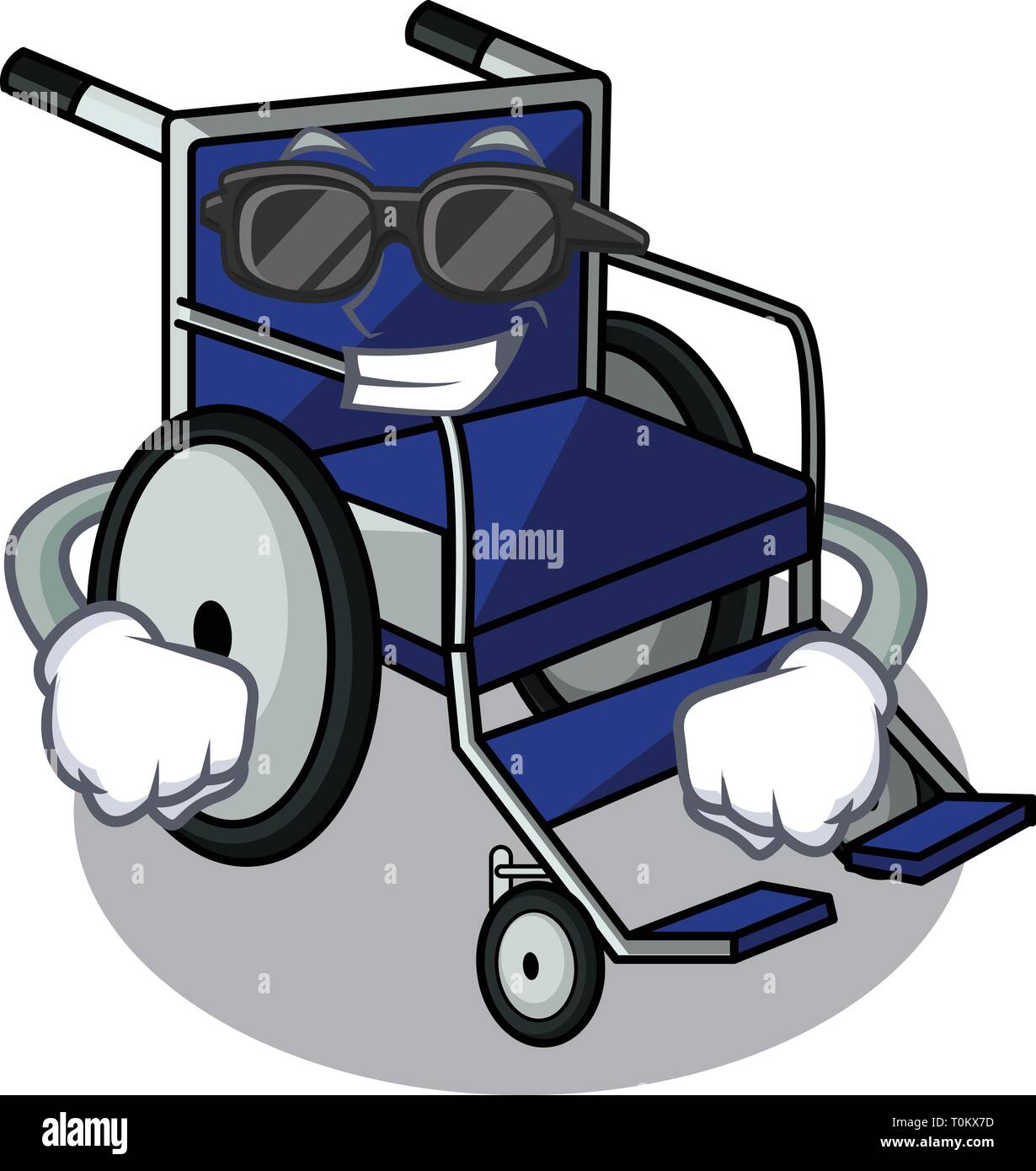Super Cool Wheelchair In The A Character Shape Stock Vector Art