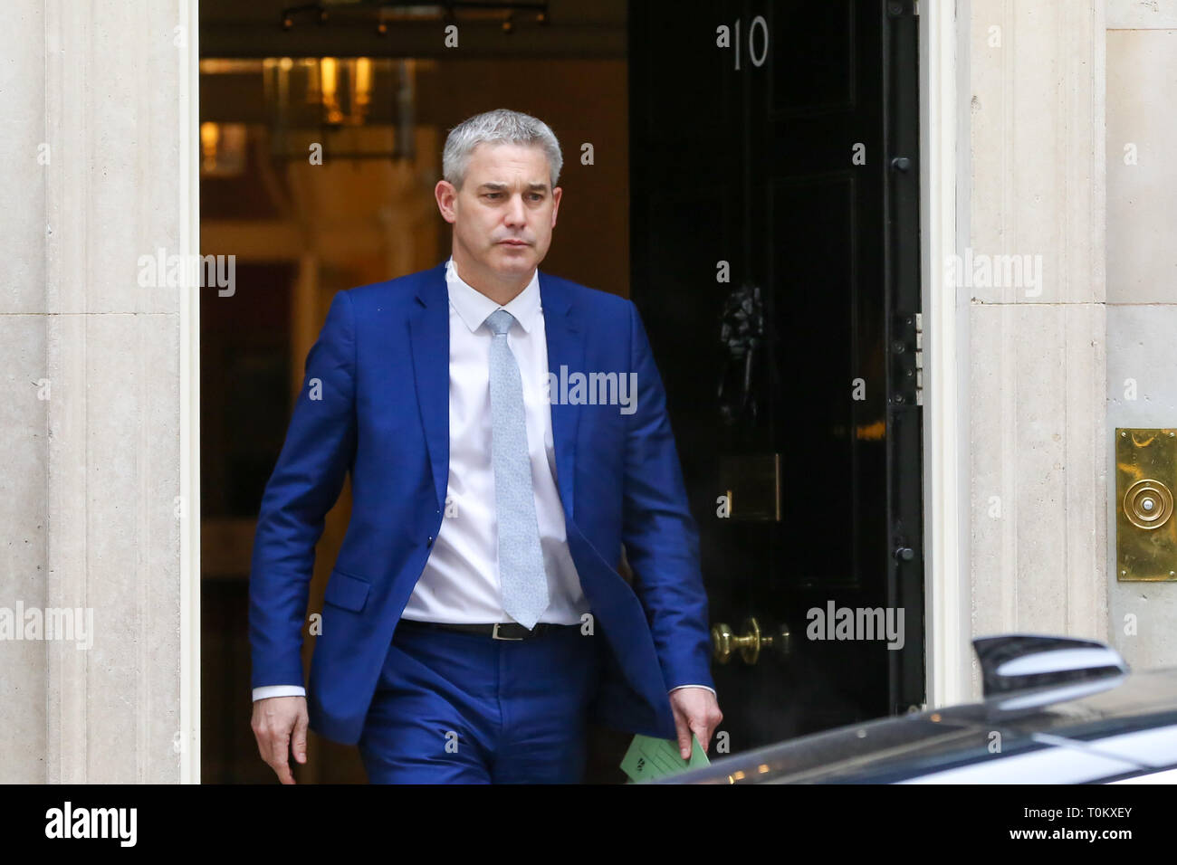 Stephen Barclay - Brexit Secretary is seen leaving from No 10 Downing Street. Stock Photo