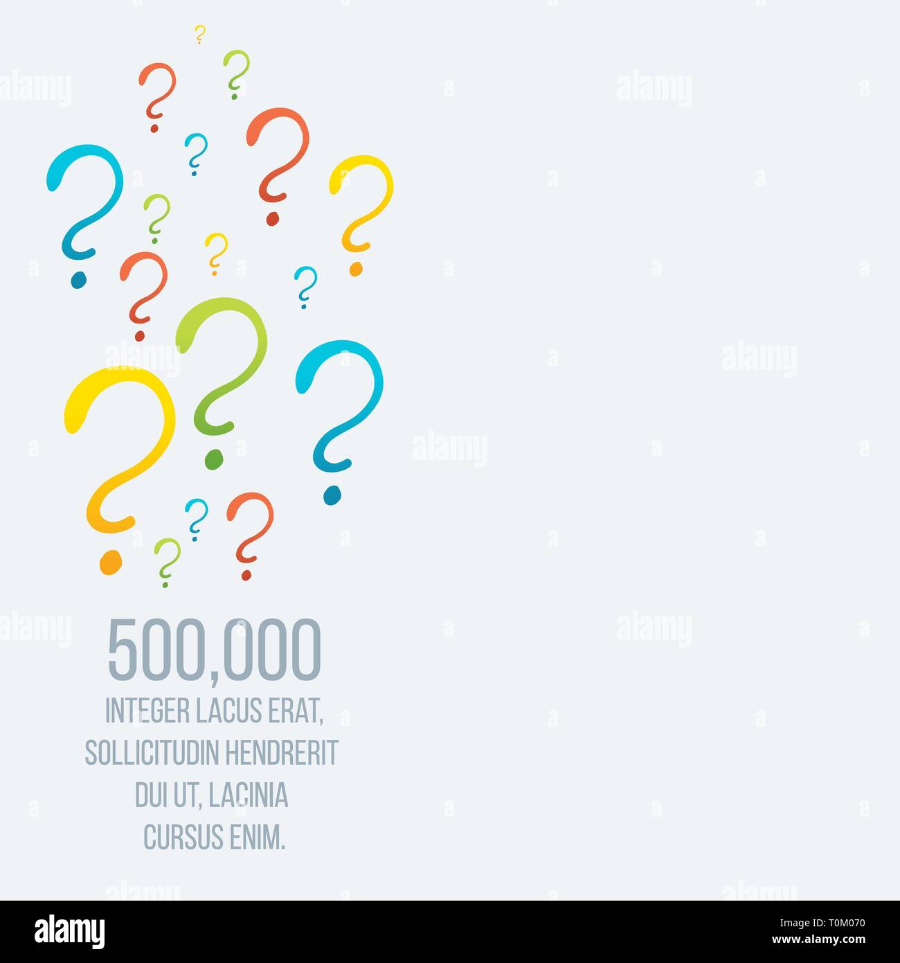Question signs colorful vector illustration, problem and priority ...