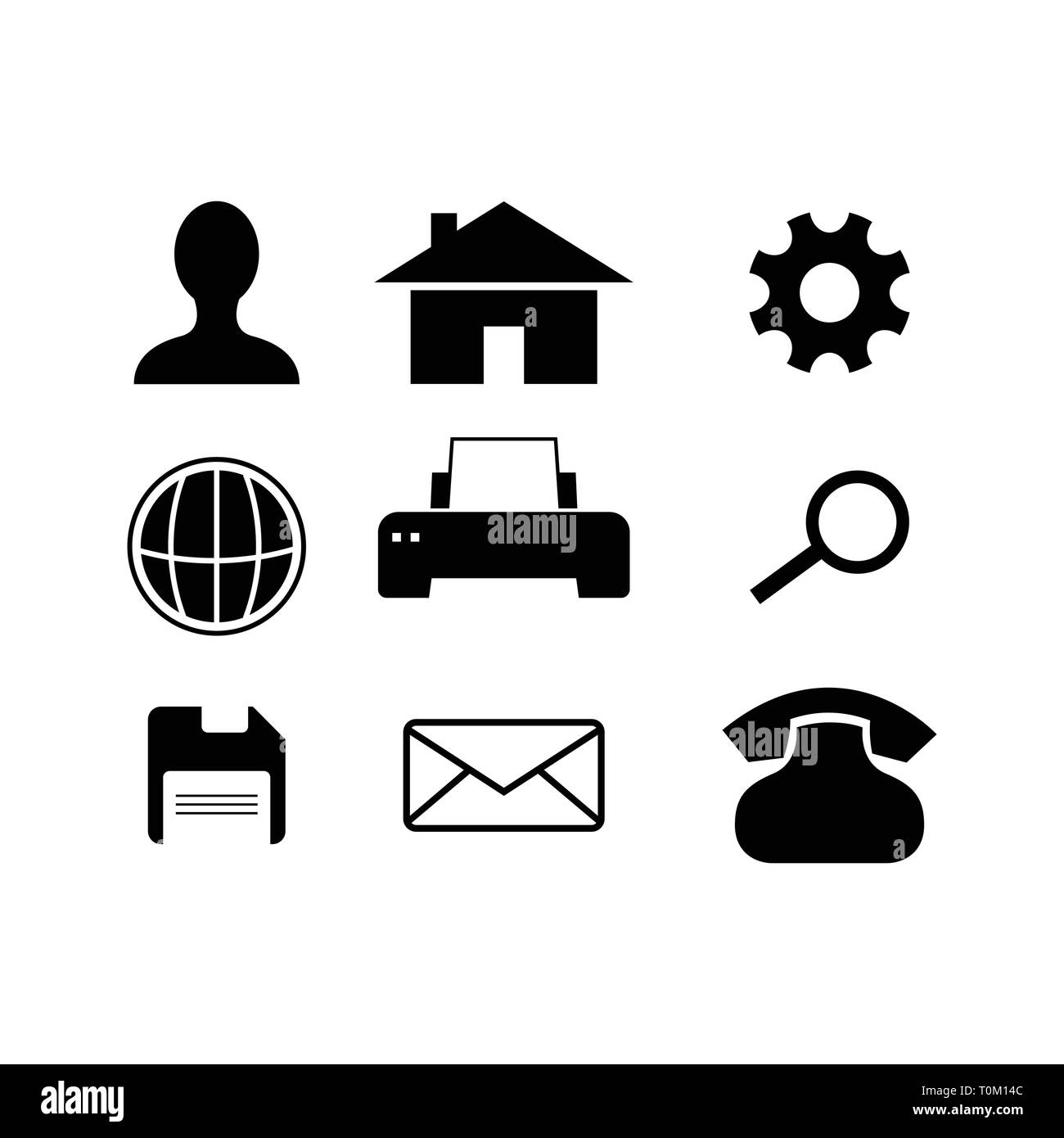 Business icons app set vector Stock Vector