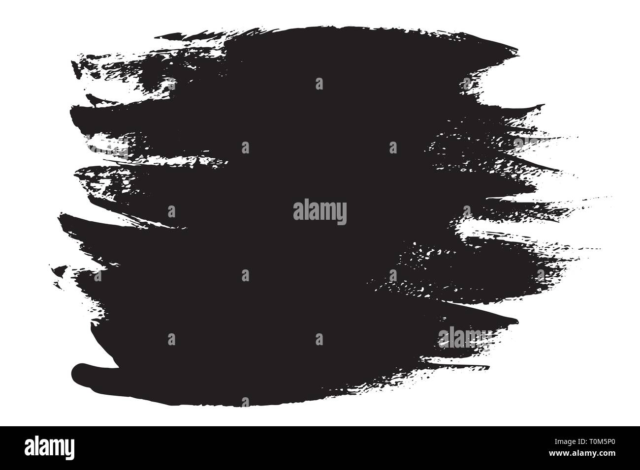 Grunge hand drawn paint brush stripe. Vector black ink brush stroke. Paint  background high detail. Dirty design element, box, frame for text. Curved o  Stock Vector Image & Art - Alamy
