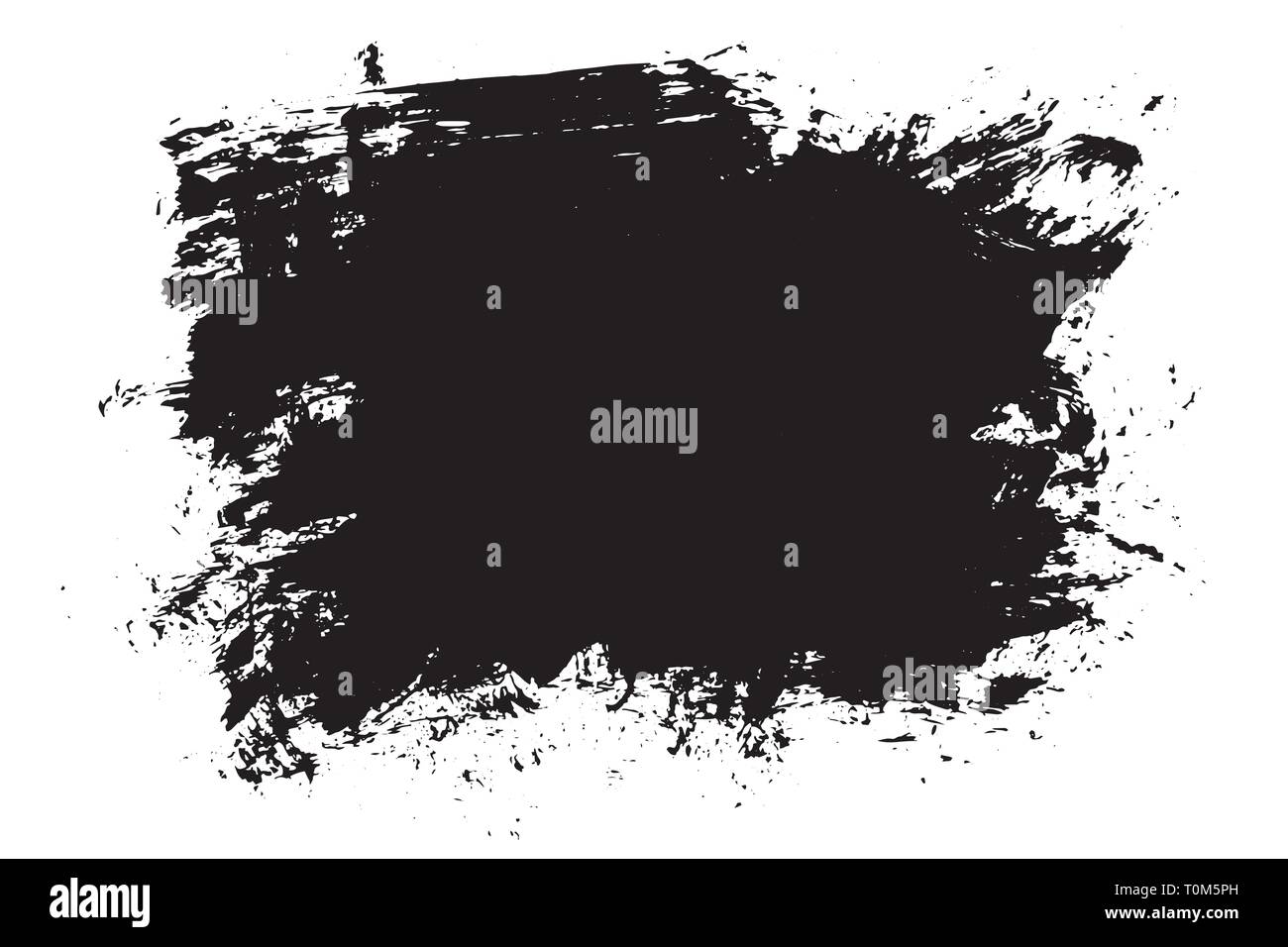 Grunge hand drawn paint brush stripe. Vector black ink brush stroke. Paint  background high detail. Dirty design element, box, frame for text. Curved o  Stock Vector Image & Art - Alamy
