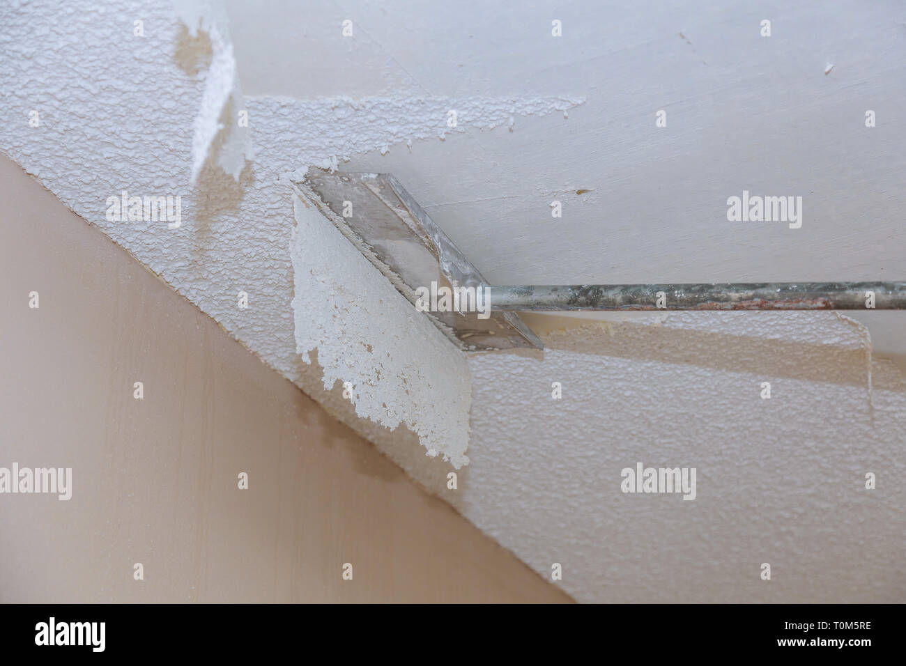 Home Remodeling Real Repair Take Down Scrapping A Popcorn