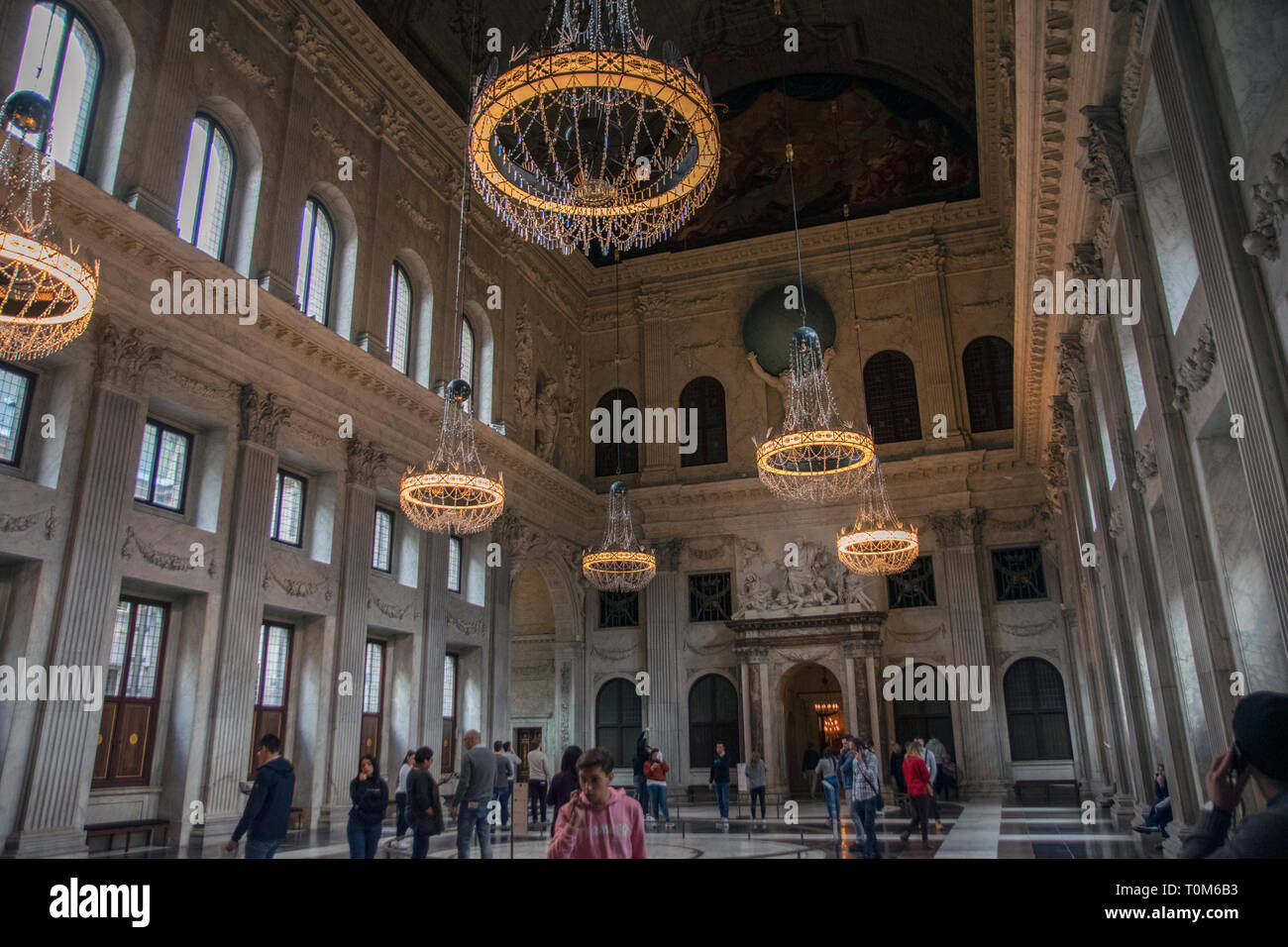 Inside The Palace On The Dam At Amsterdam The Netherlands 2019 Stock Photo