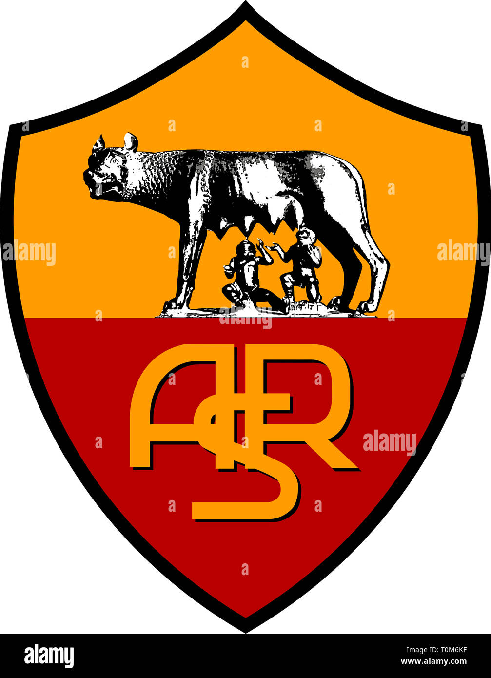 Logo of Italian football team AS Roma - Italy Stock Photo - Alamy