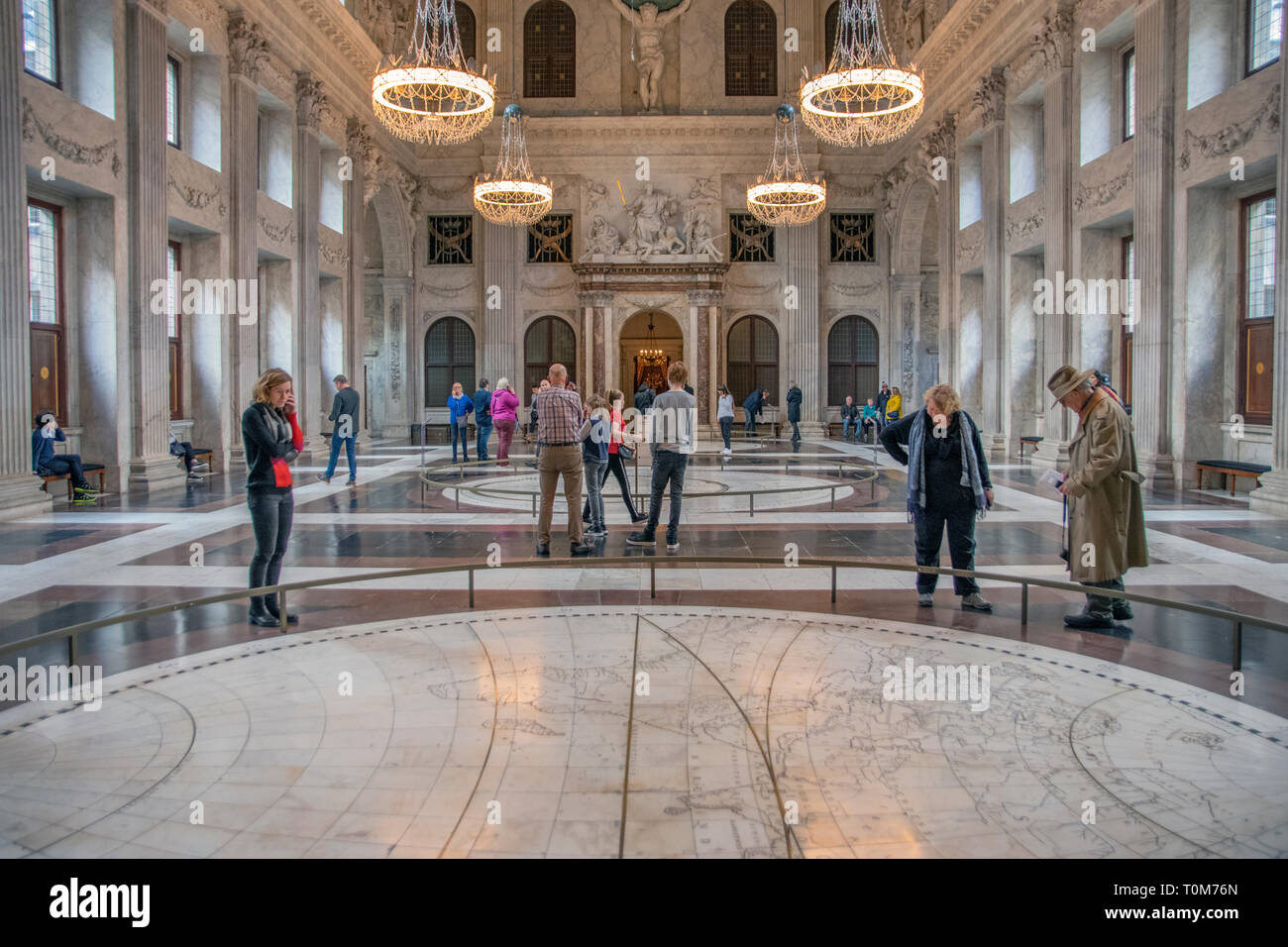 The Main Hall Inside The Palace On The Dam At Amsterdam The Netherlands 2019 Stock Photo