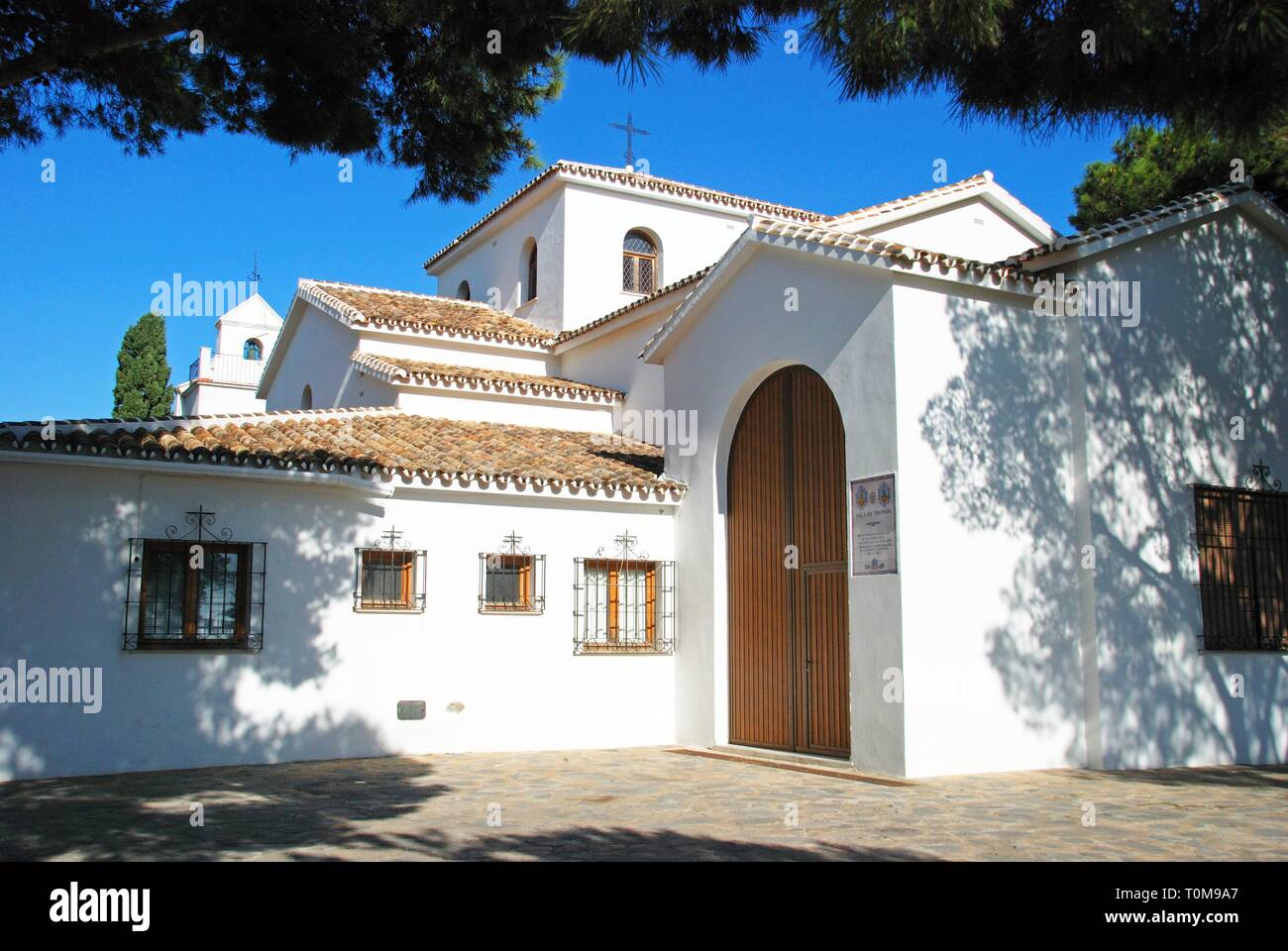 Church (Iglesia de Santo Domingo de Guzman), Benalmadena Pueblo, Costa del Sol, Malaga Province, Andalucia, Spain. Stock Photo