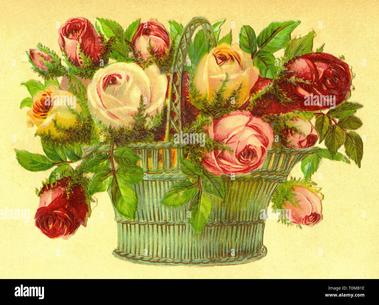 Flower basket with roses hi-res stock photography and images - Alamy