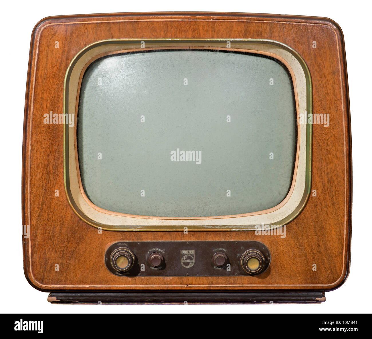 broadcast, television, TV set, type Philips TD 1722A, Germany, 1954, Additional-Rights-Clearance-Info-Not-Available Stock Photo
