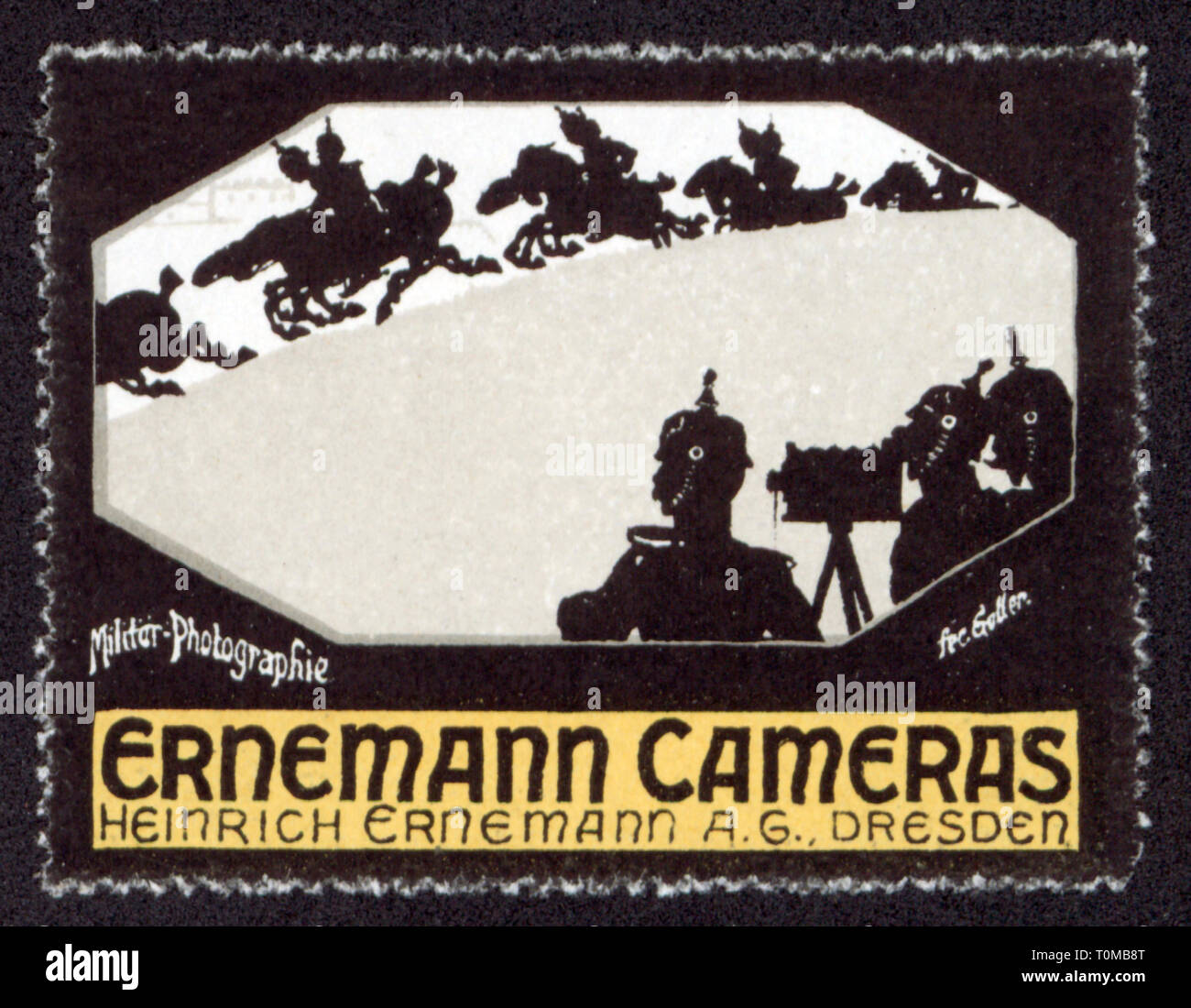Reklamemarke Dresden, Ausstellung Das deutsche Handwerk 1915, Zange und  Zahnräder, 10097391
