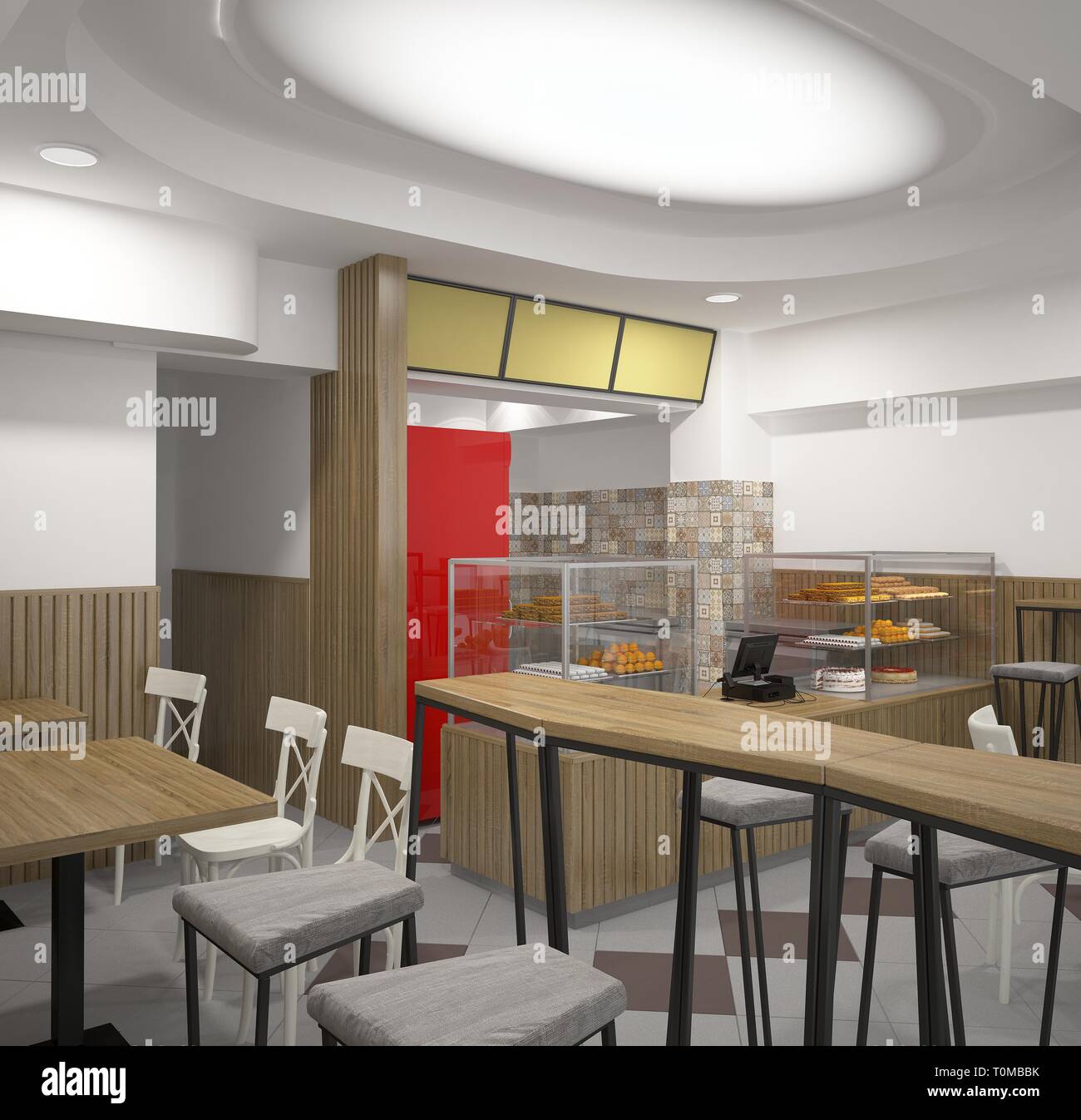 3d kitchen render Stock Photo - Alamy