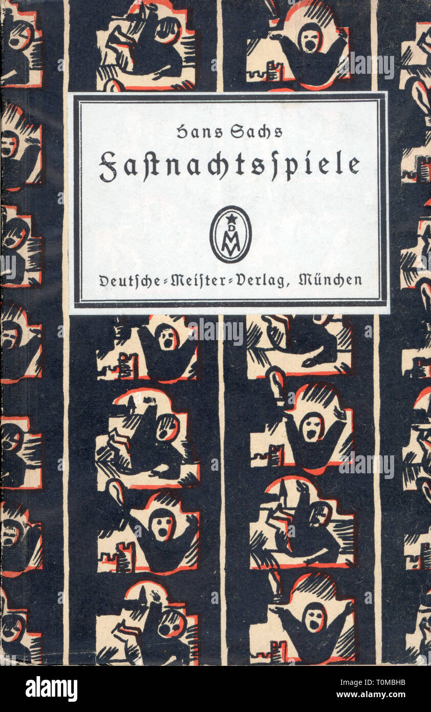 books, Hans Sachs: 'Fastnachtsspiele', Deutsche-Meister-Verlag, Munich, 1922, paperback, title, Additional-Rights-Clearance-Info-Not-Available Stock Photo
