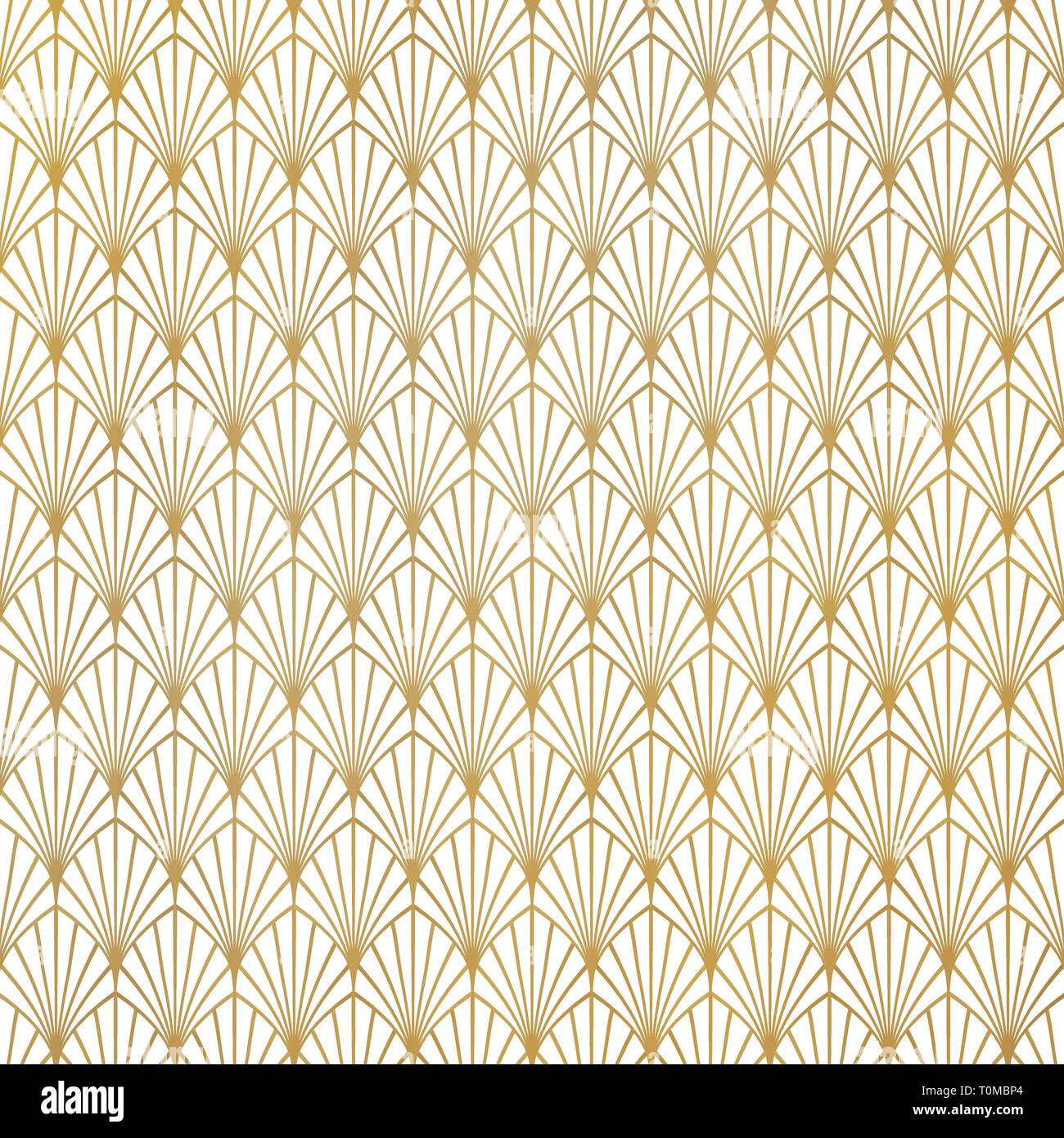 Abstract gold art deco pattern luxury design background. You can use for premium background, ad, poster, cover design, presentation. illustration vect Stock Vector