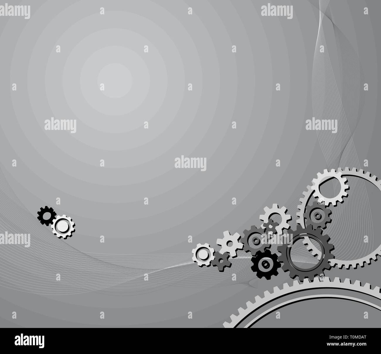 background made from various cogwheels Stock Vector