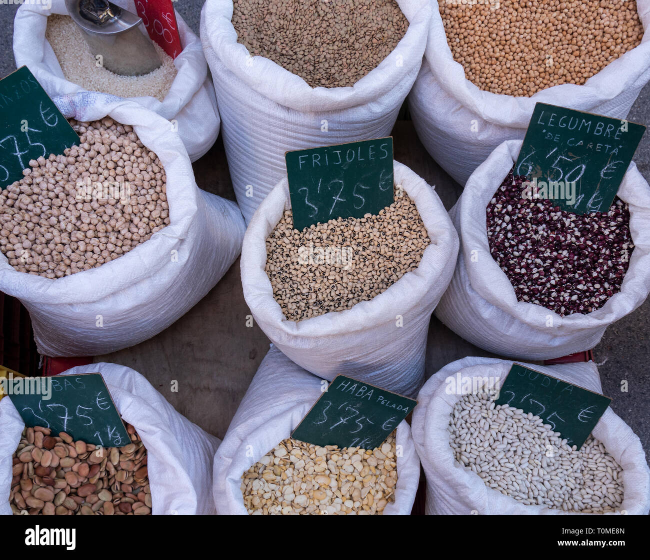 different varieties of beans and legumes Stock Photo - Alamy