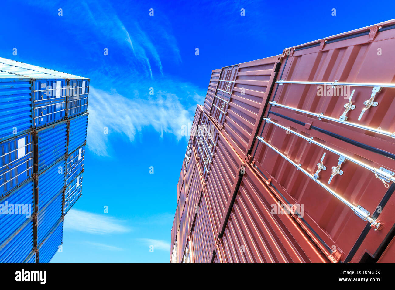 Container yard angle hi-res stock photography and images - Alamy