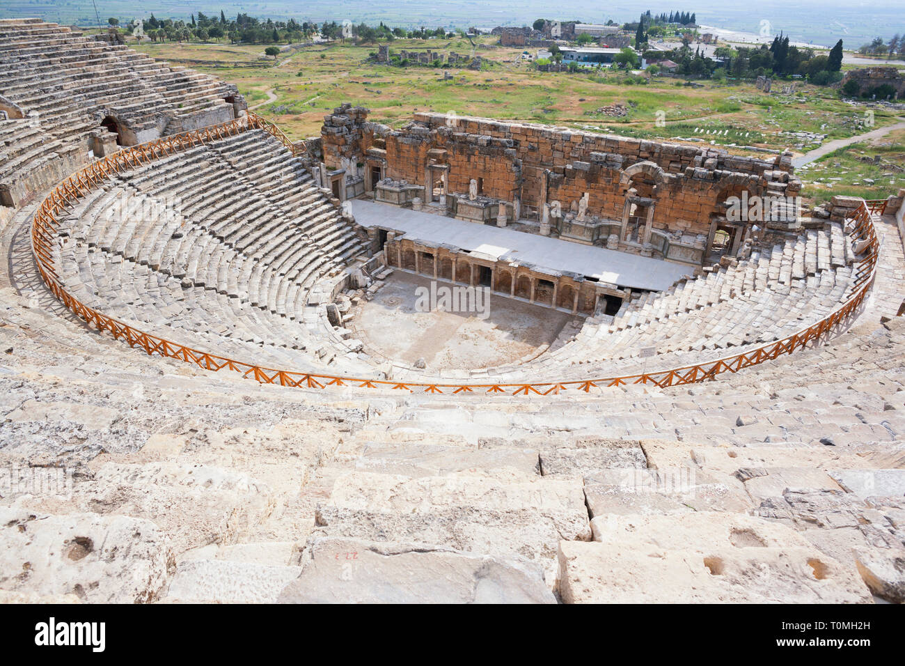 Roman amphitheater, Hierapolis, Pamukkale, UNESCO World Heritage Site, Anatolia, Turkey, Asia Minor, Eurasia Stock Photo