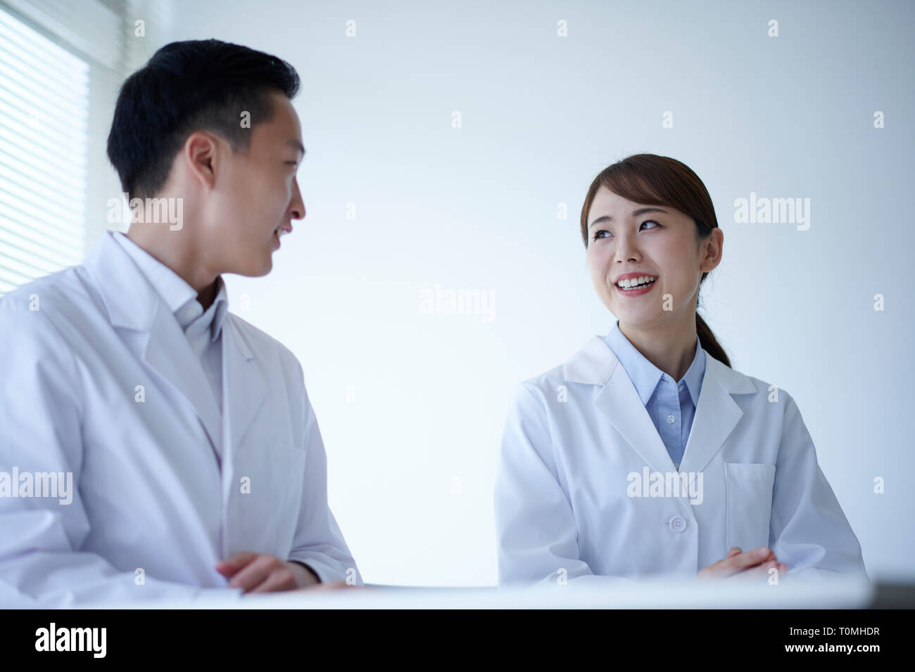 Japanese researchers in the lab Stock Photo Alamy