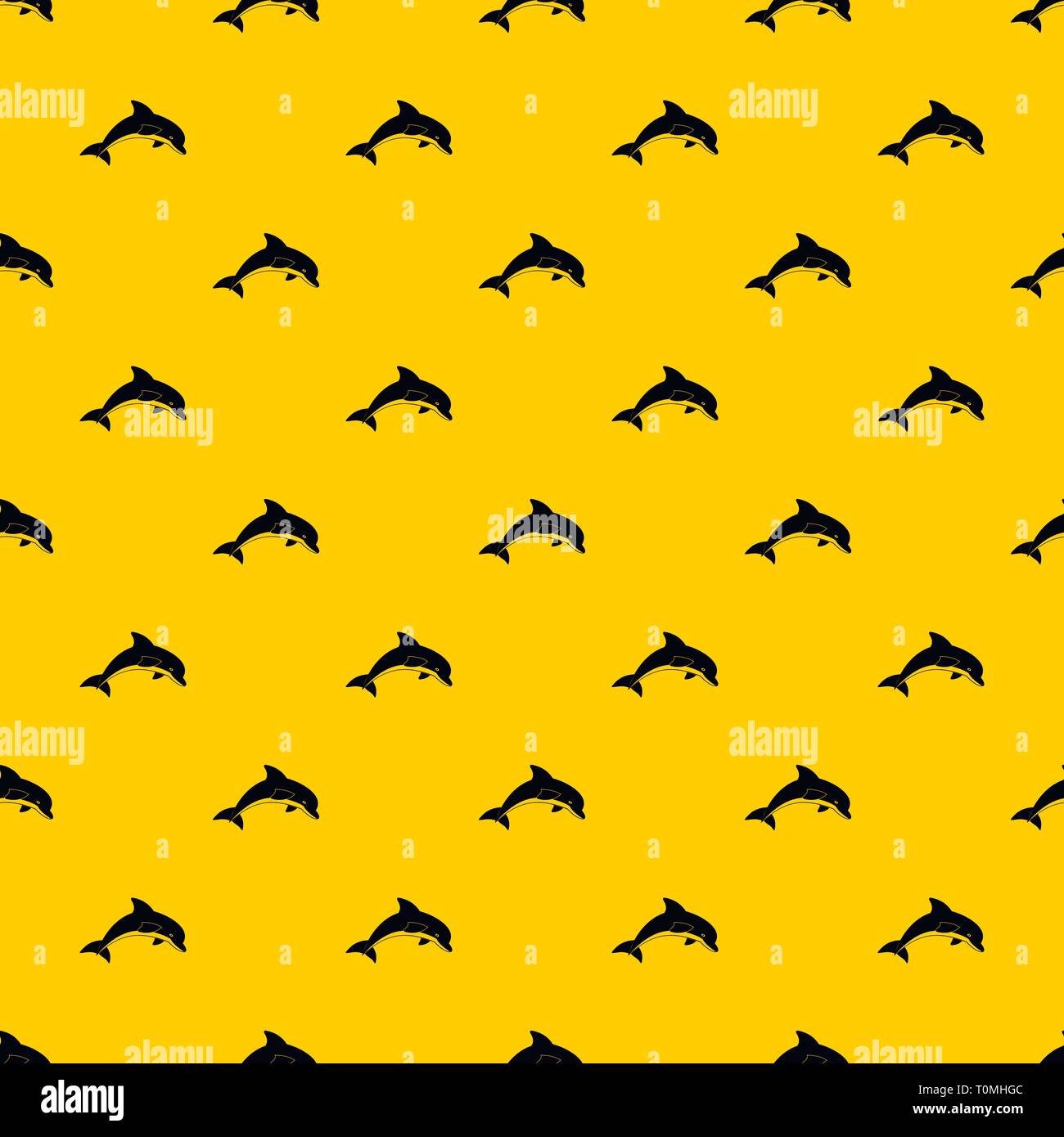 Jumping dolphin pattern vector Stock Vector