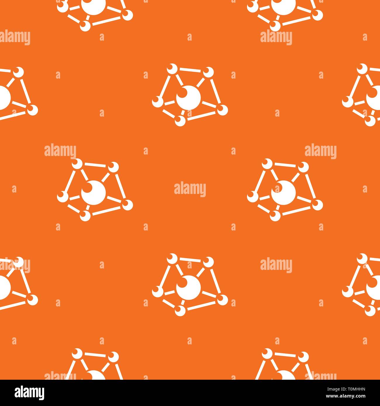 Molecule lab pattern vector orange Stock Vector