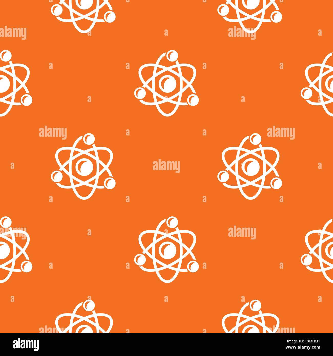 Molecule genetics pattern vector orange Stock Vector