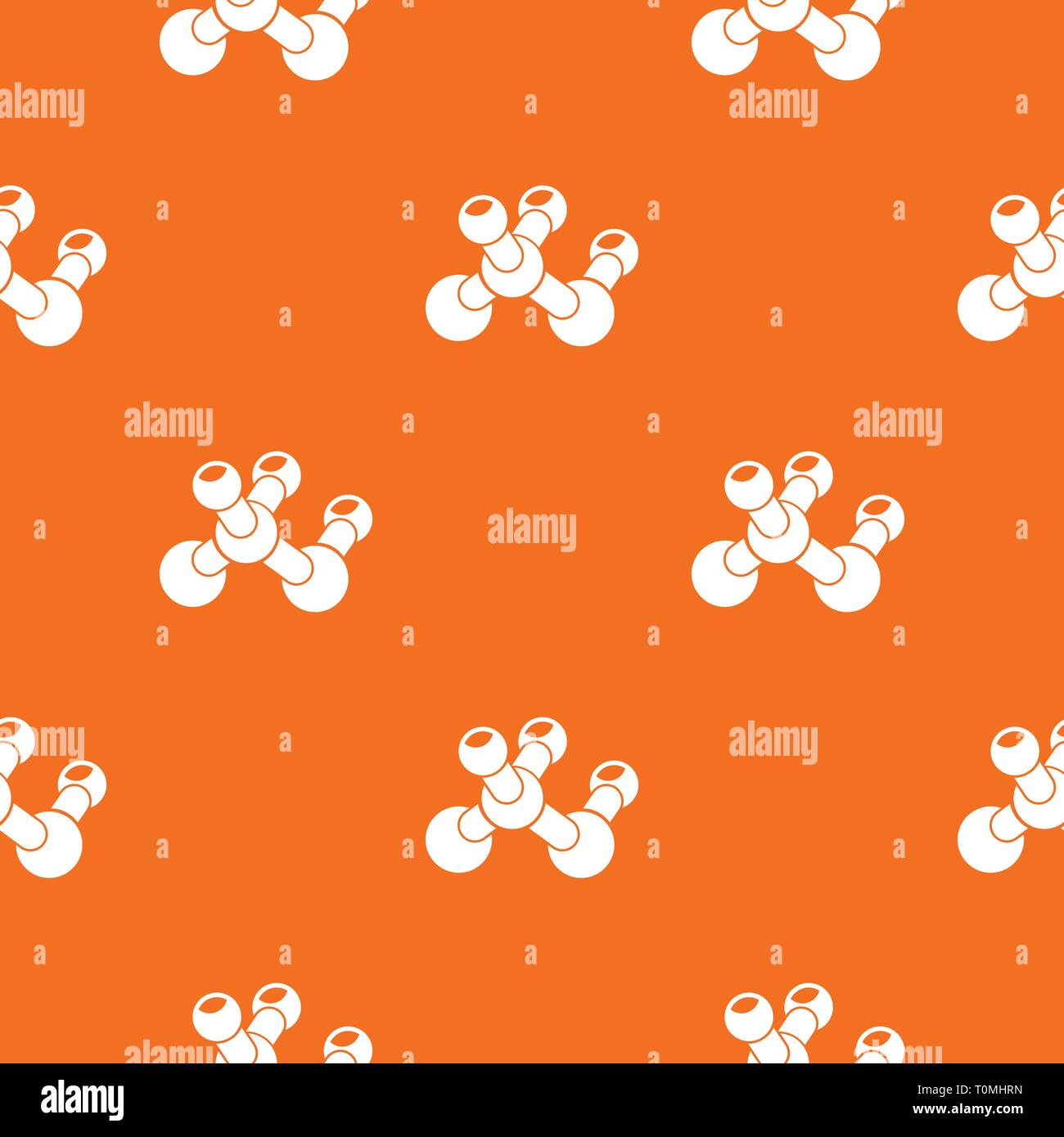 Molecule bio pattern vector orange Stock Vector