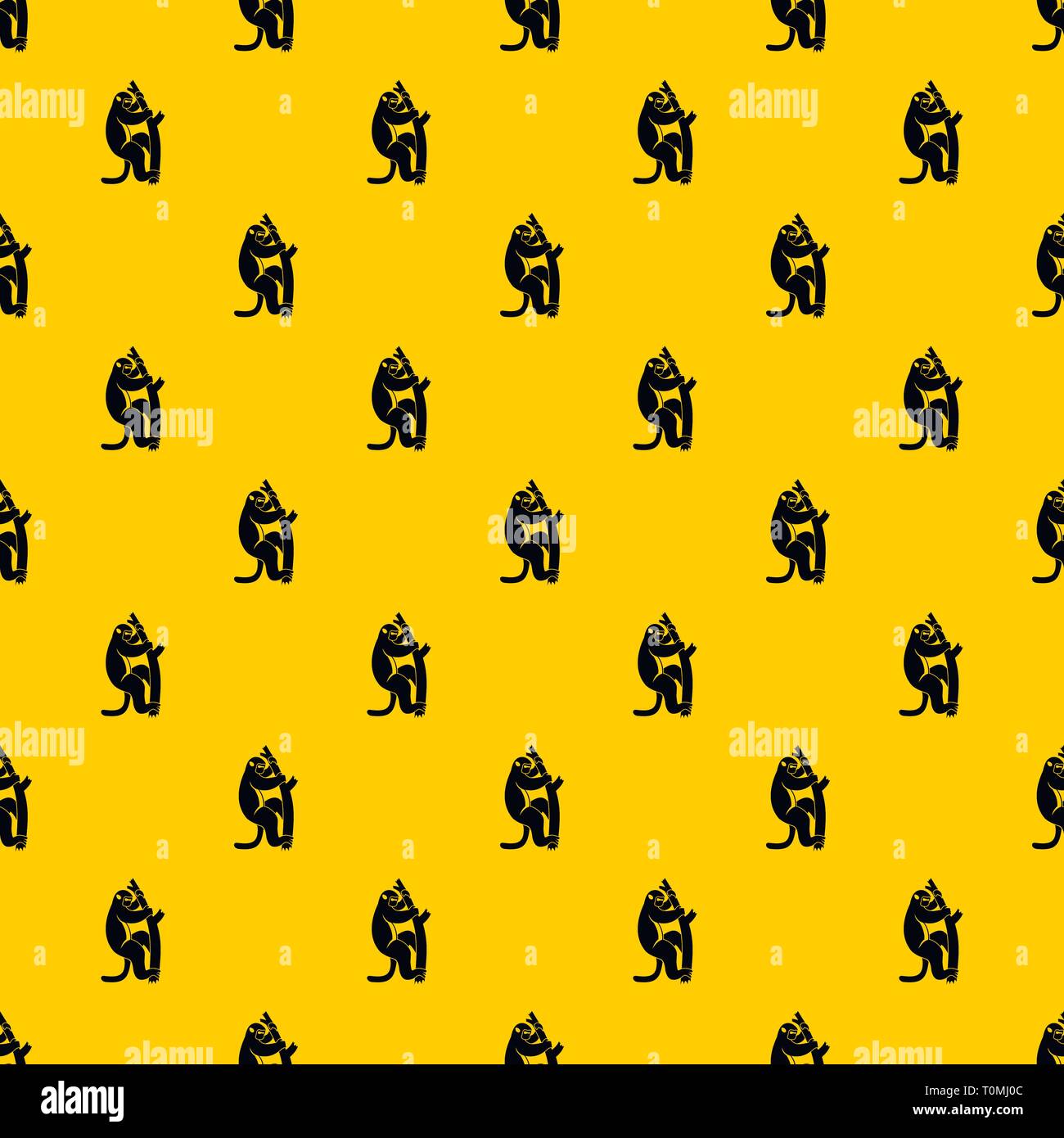 Macaque on a tree pattern vector Stock Vector