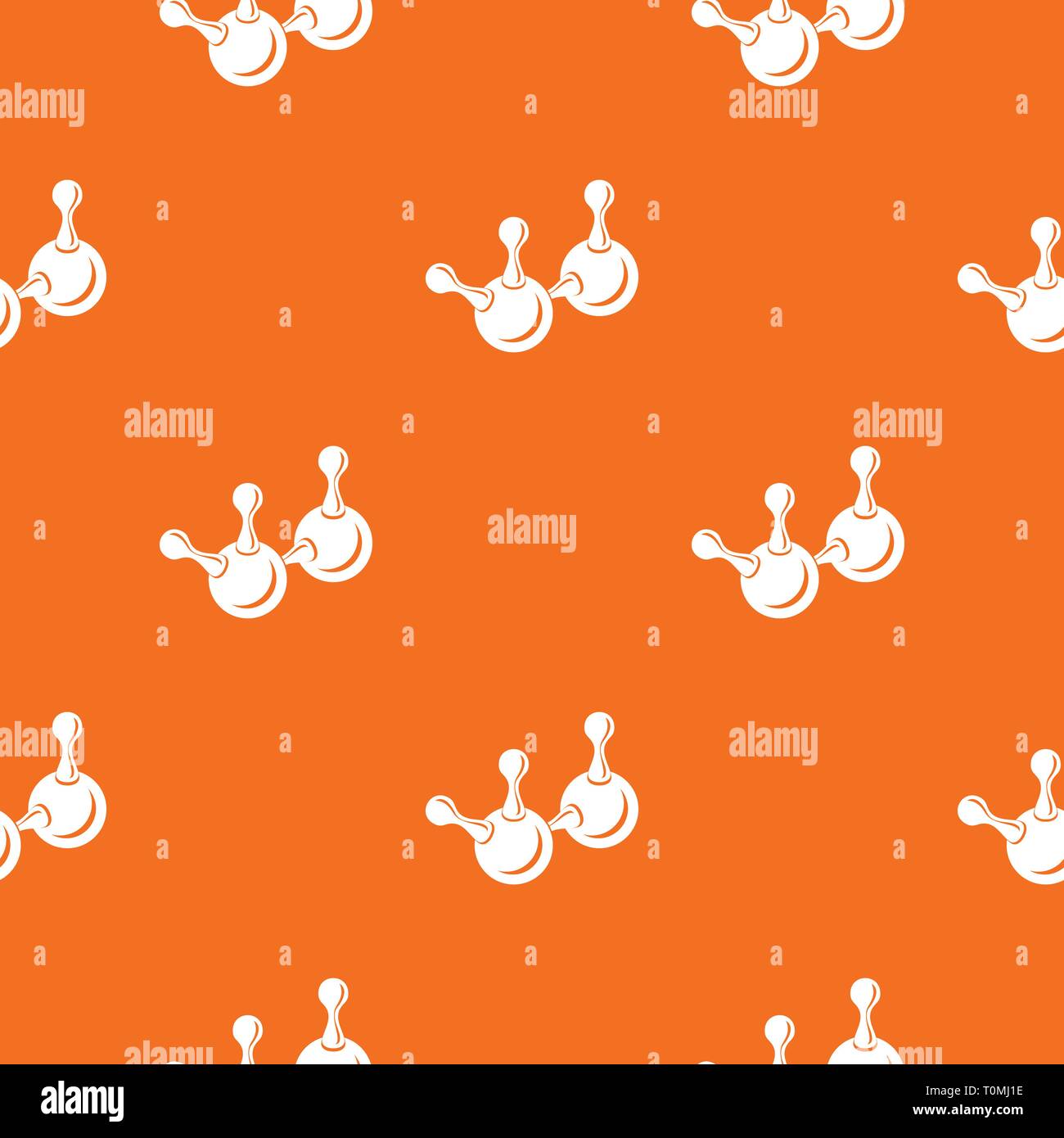 Molecule element pattern vector orange Stock Vector