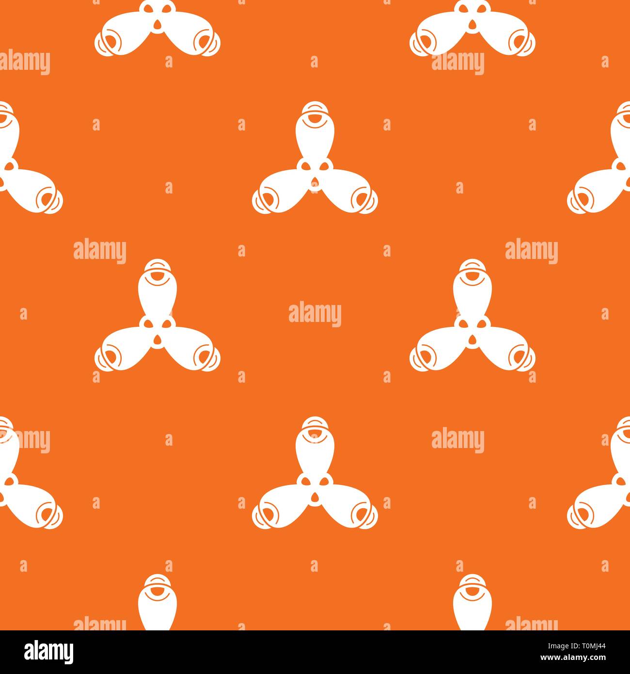 Molecule structure pattern vector orange Stock Vector
