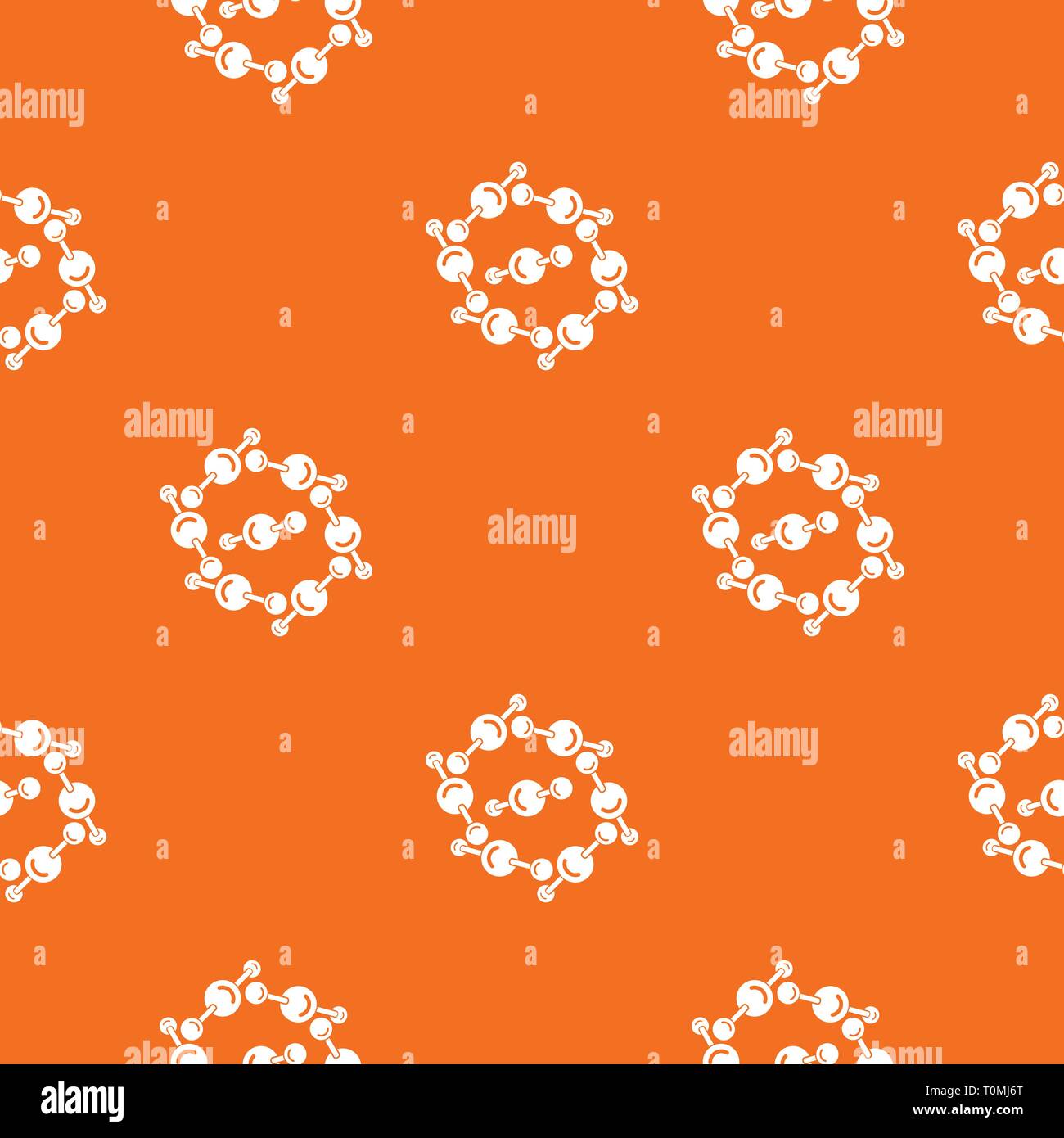 Molecule design pattern vector orange Stock Vector
