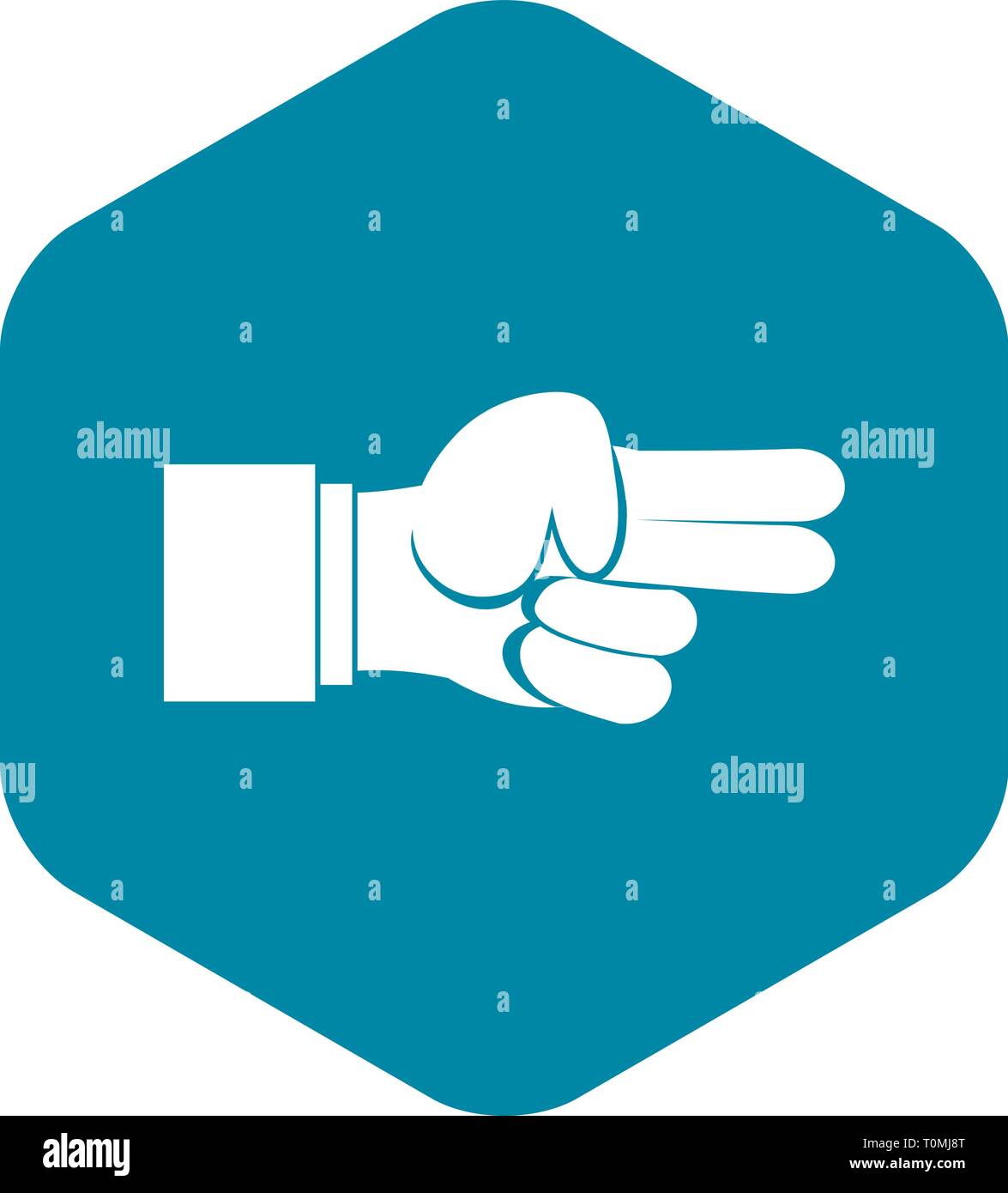 Hand showing two fingers icon Stock Vector Image & Art - Alamy