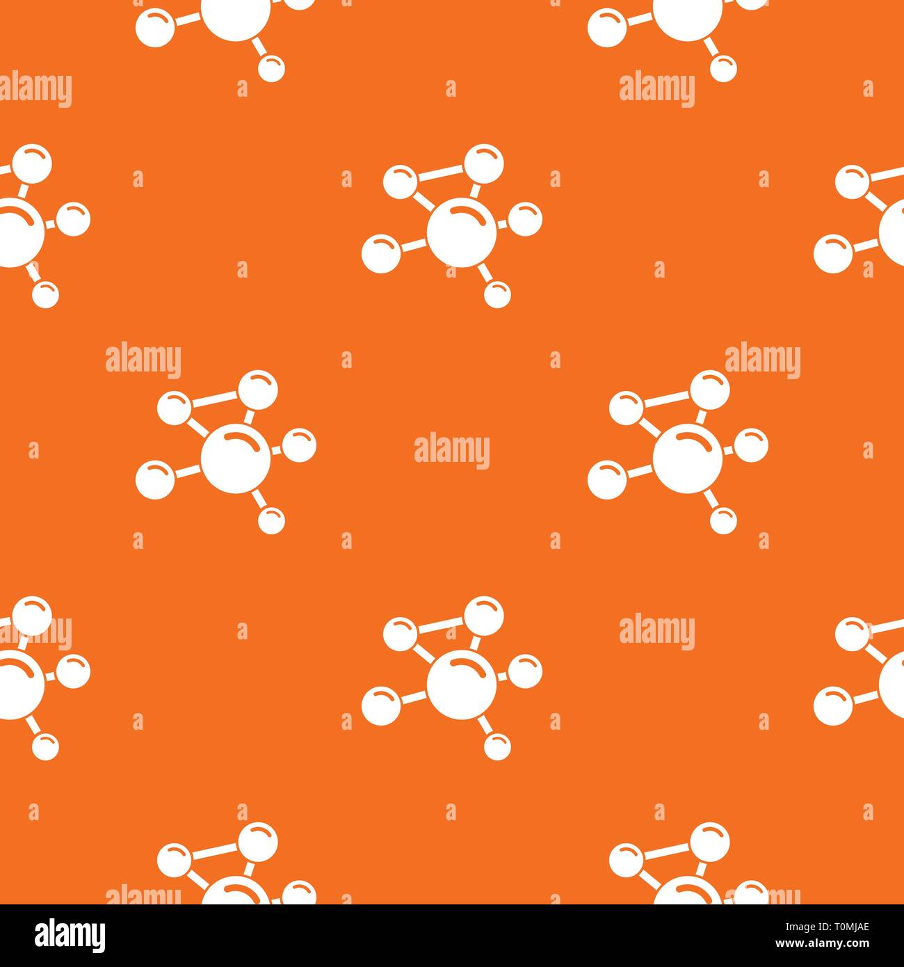 Molecule molecular pattern vector orange Stock Vector