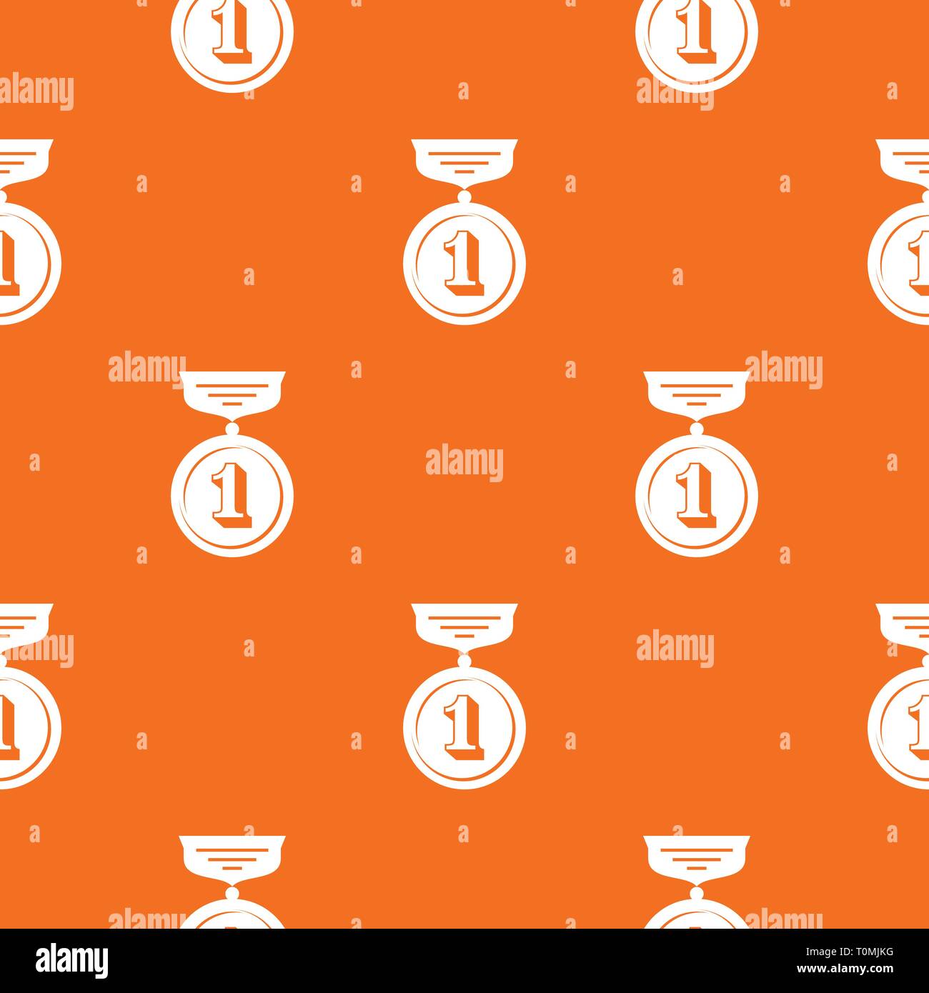 Medal pattern vector orange Stock Vector